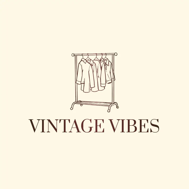 Vintage Vibes logo, a vintage shop name idea