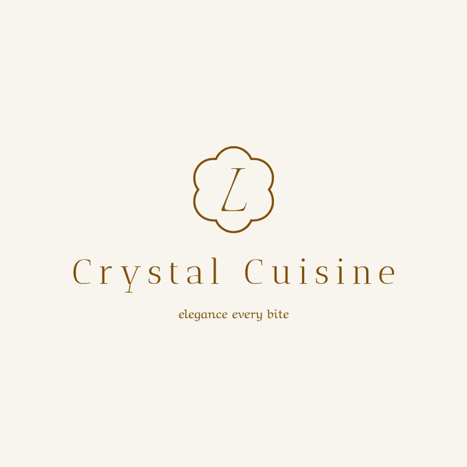 Crystal Cuisine logo for fine dining restaurant