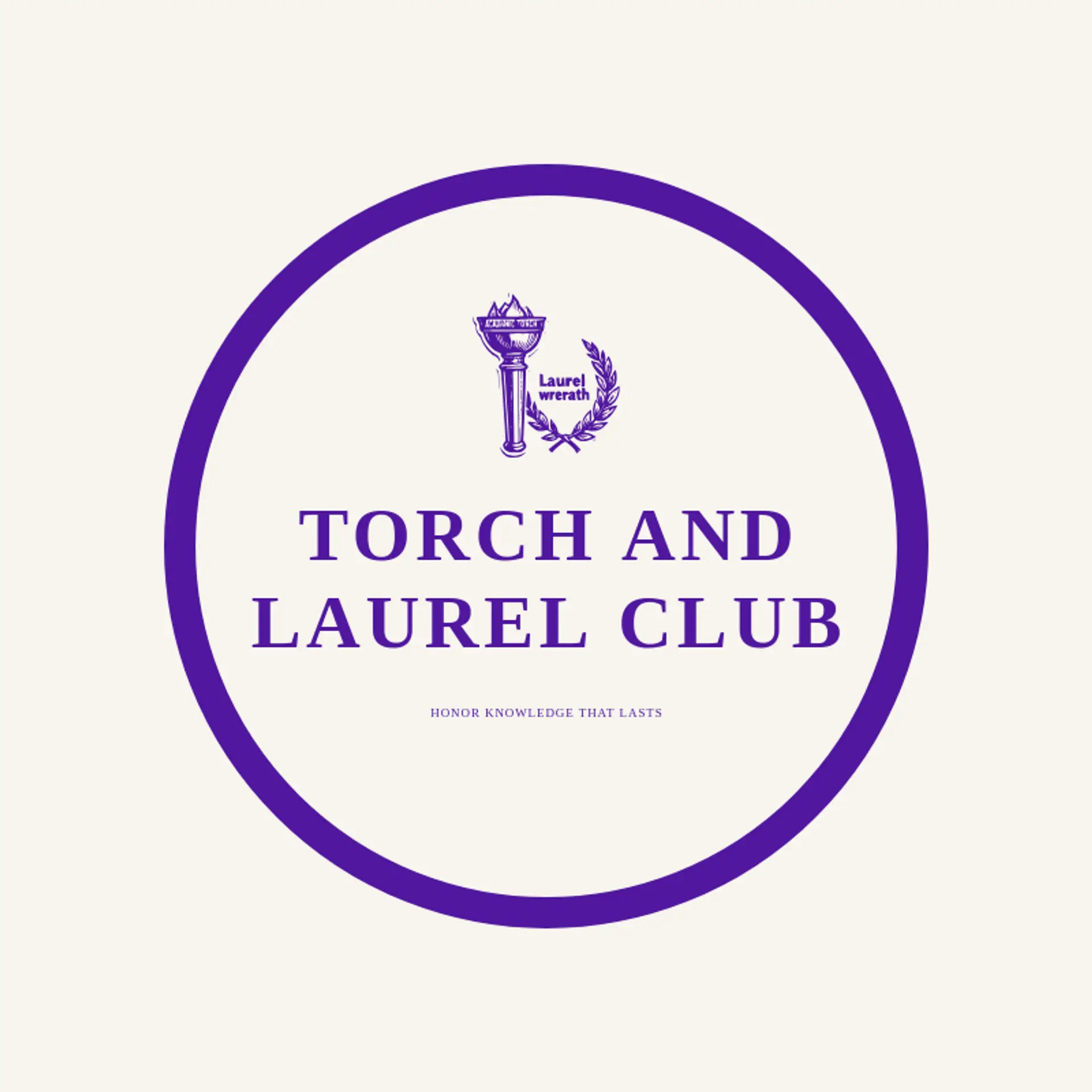 Torch And Laurel Club logo for graduation