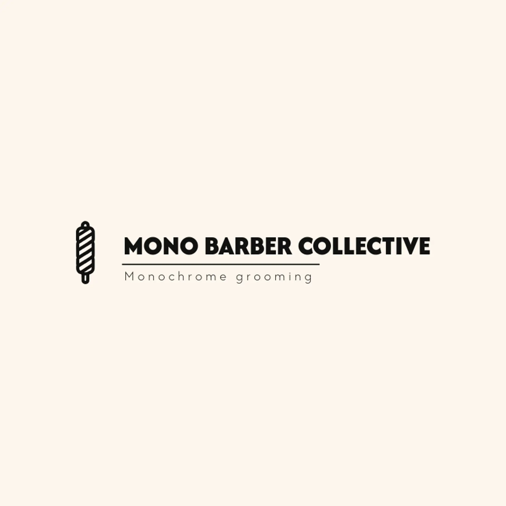 Mono Barber Collective logo for men salon