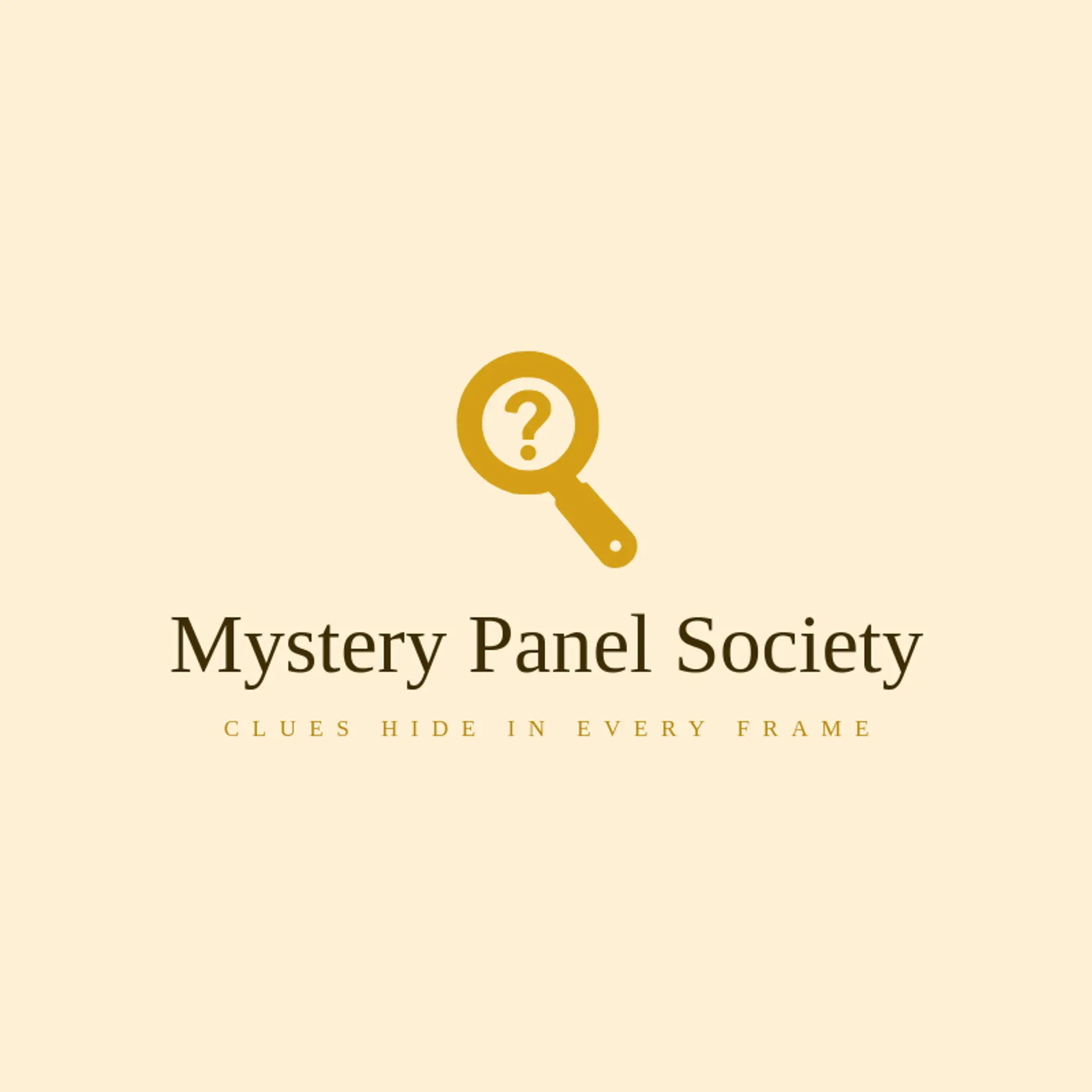 Mystery Panel Society logo for comic