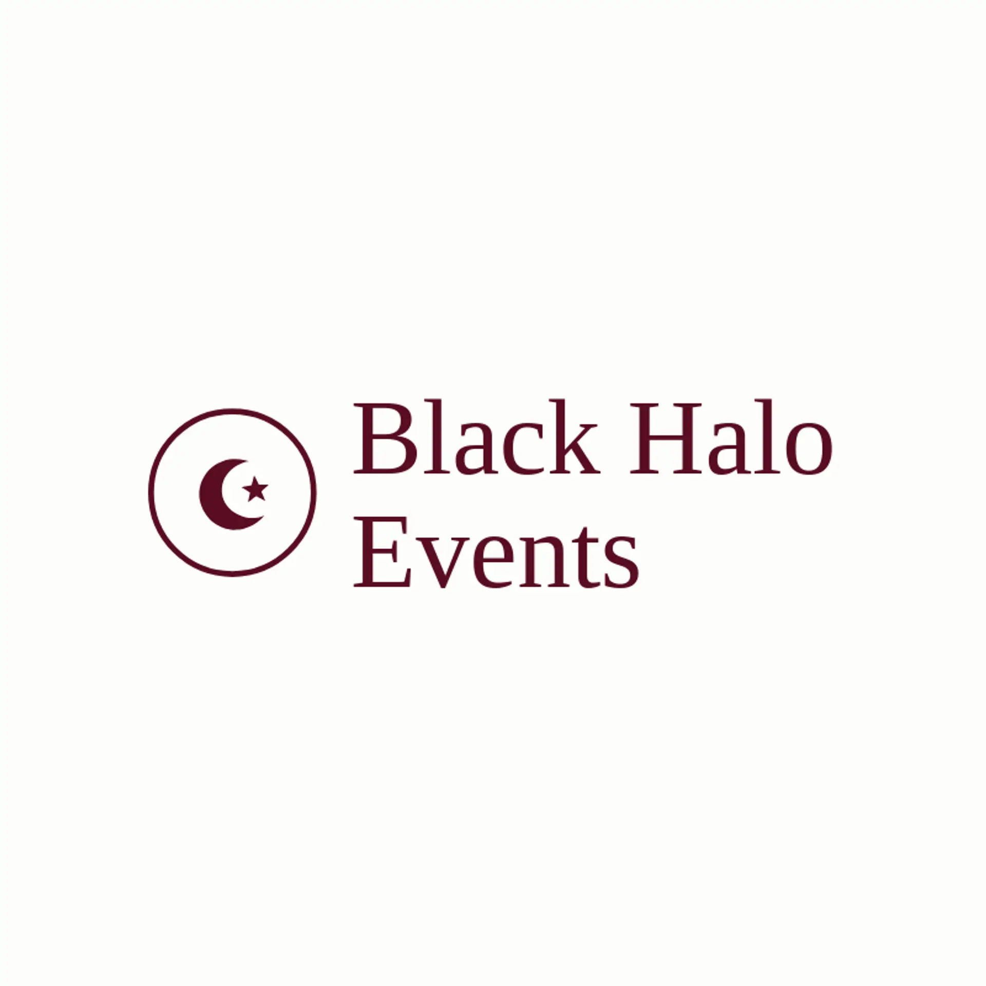 Black Halo Events logo for gothic