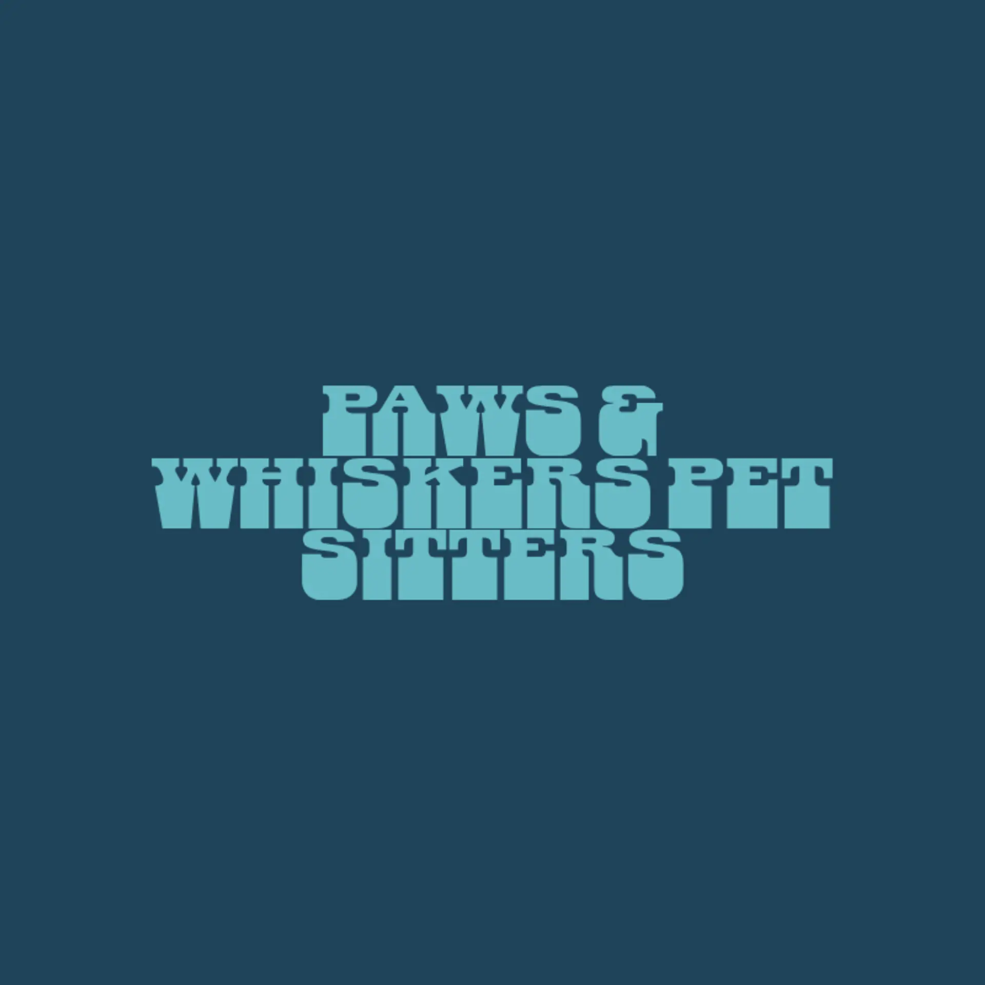 Paws & Whiskers Care logo for pet sitting