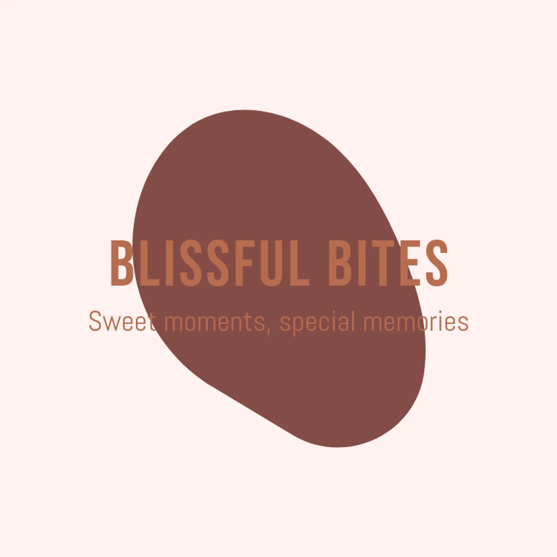 Blissful Bites logo for cake