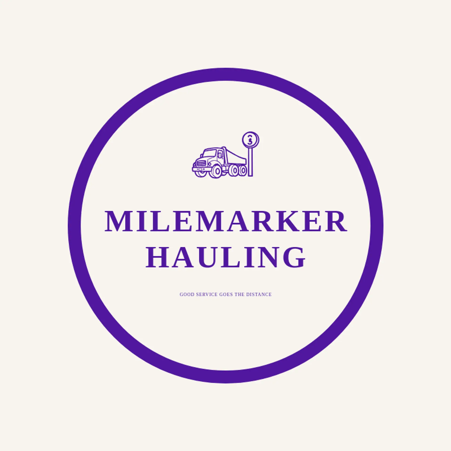 Milemarker Hauling logo for hauling