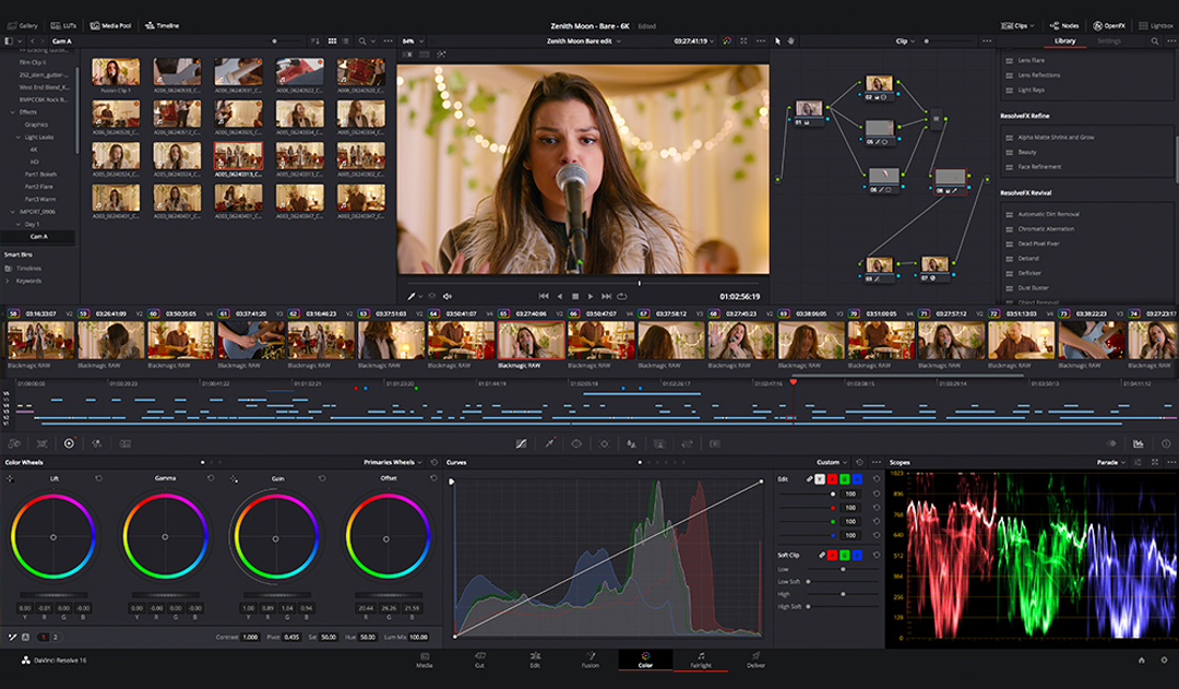 DaVinci Resolve video editing software