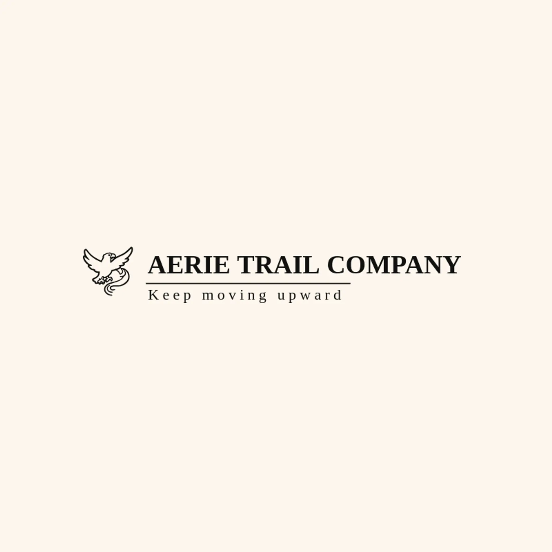 Aerie Trail Company logo for bald eagle