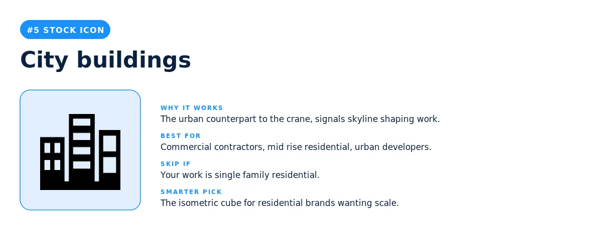 City buildings stock construction logo icon