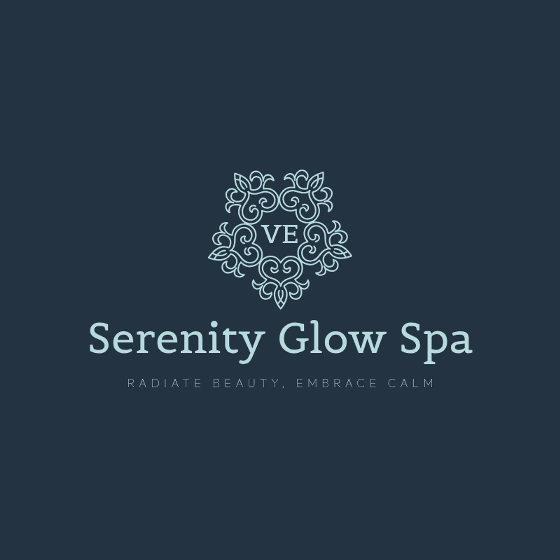 Serenity Salon & Spa logo for salon and spa