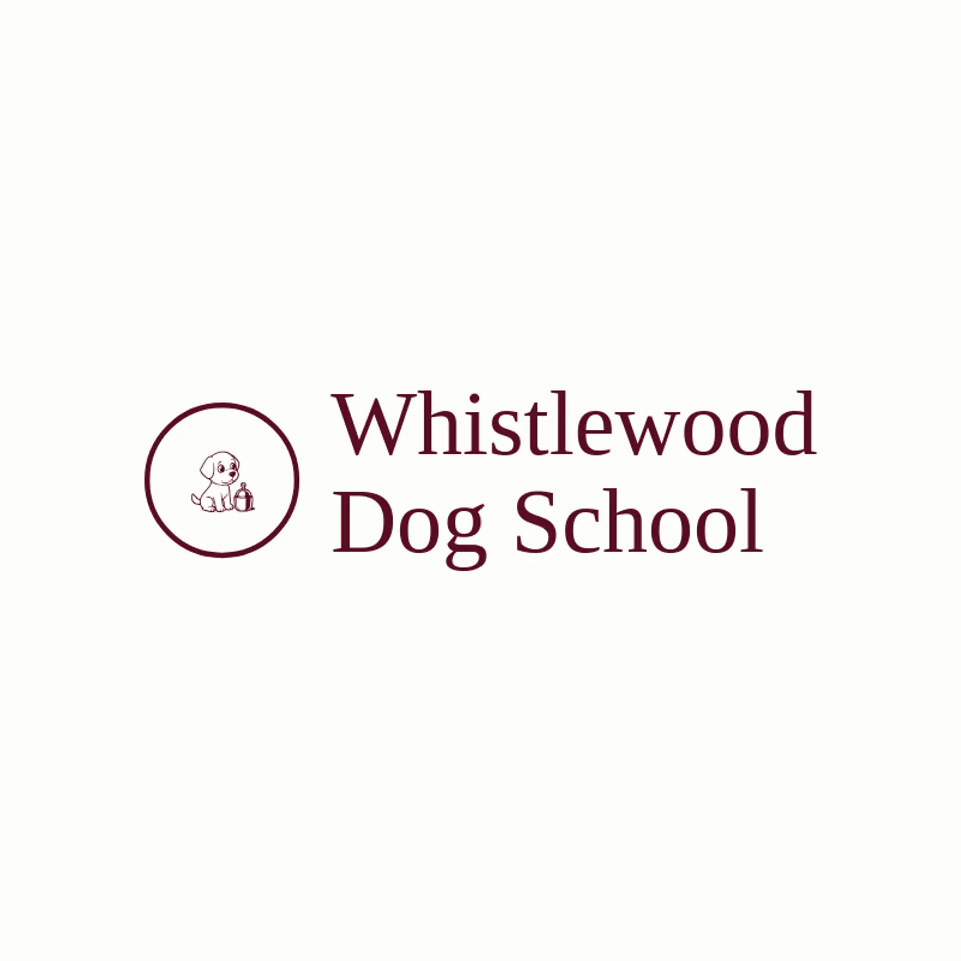 Whistlewood Dog School logo for puppy