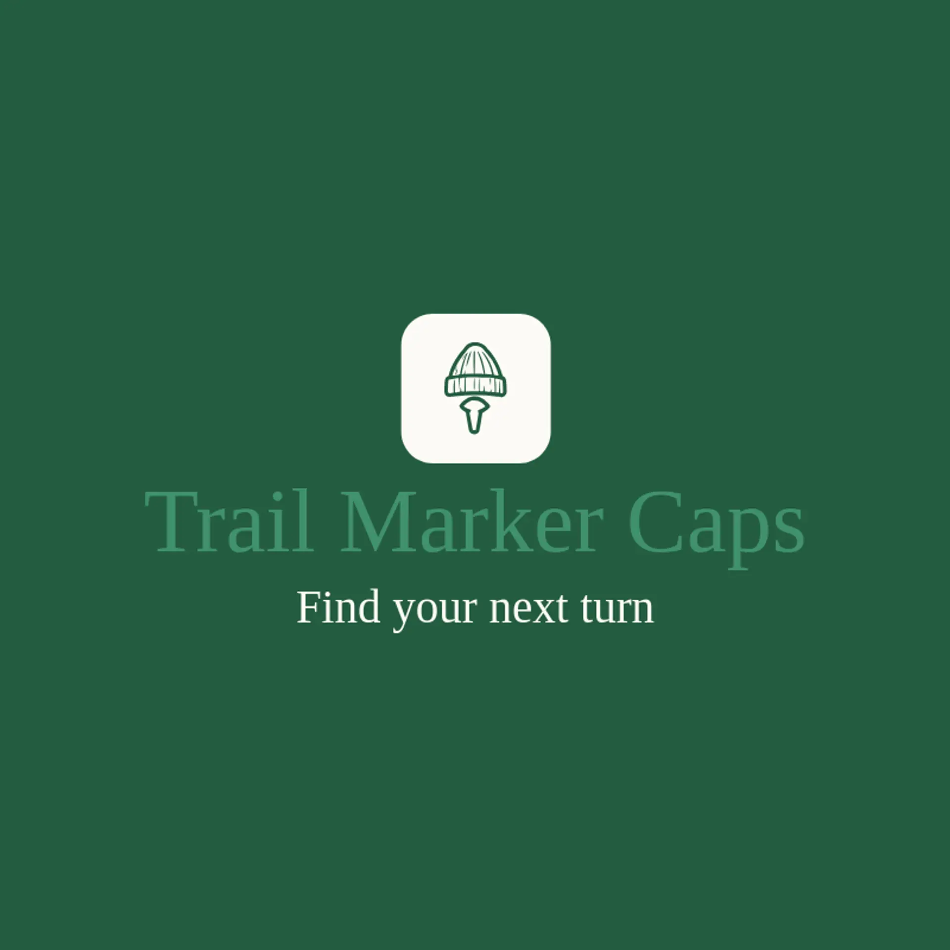 Trail Marker Caps logo for beanie
