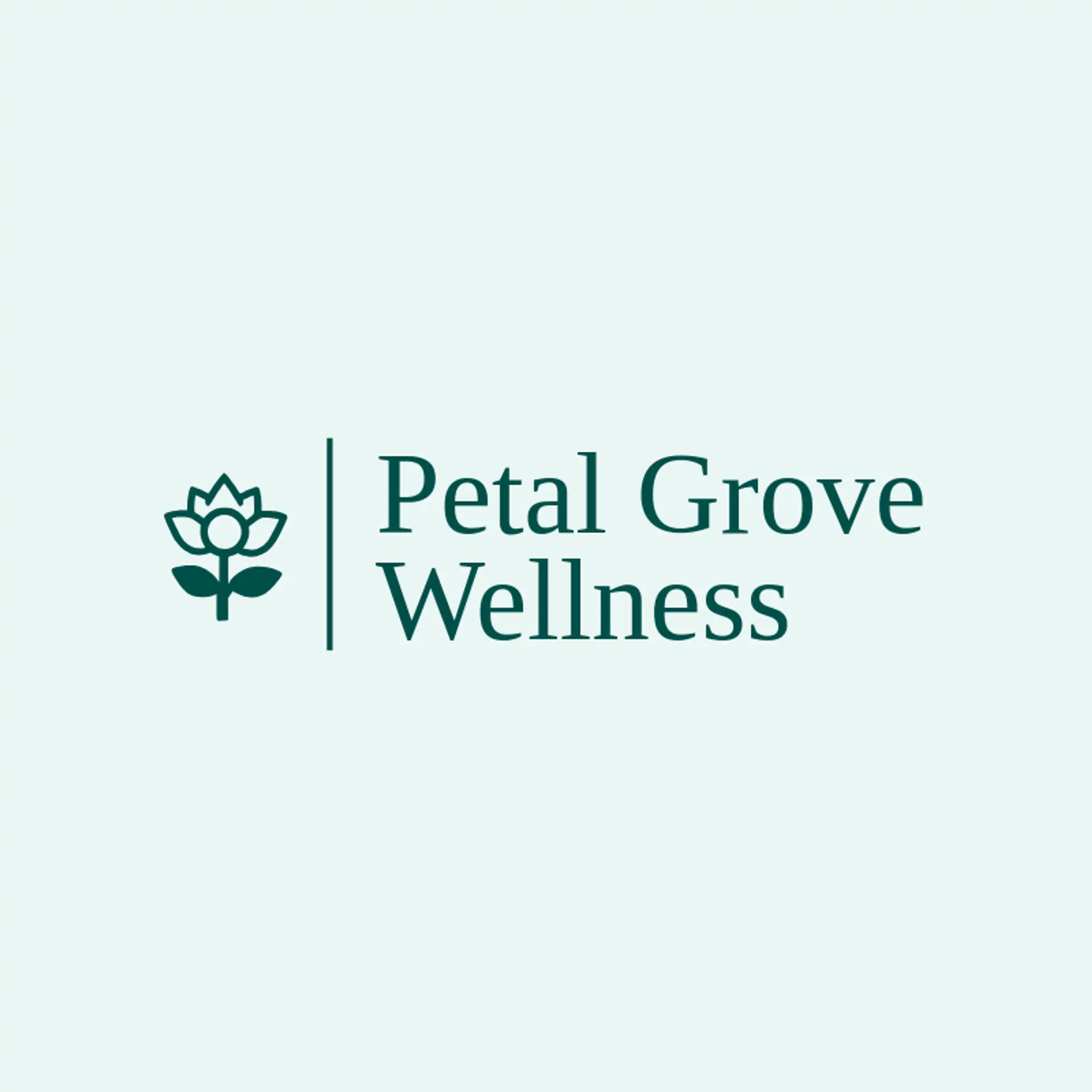 Petal Grove Wellness logo for lotus flower