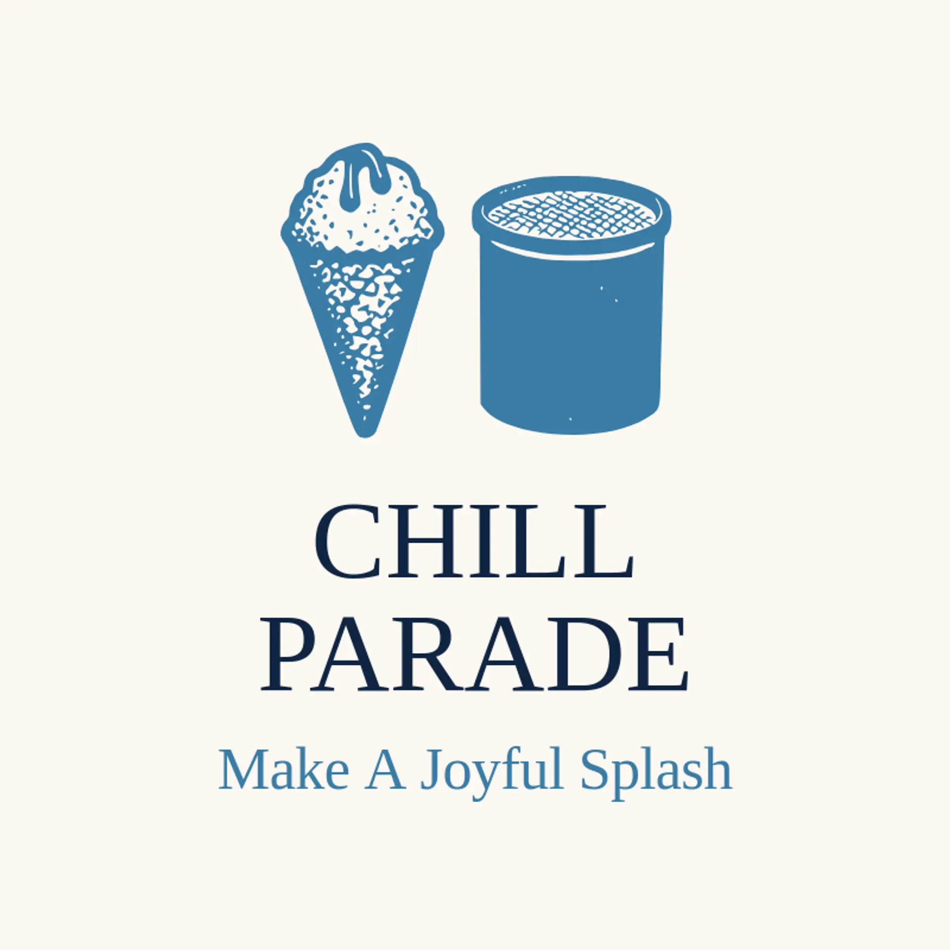 Chill Parade logo for snow cone