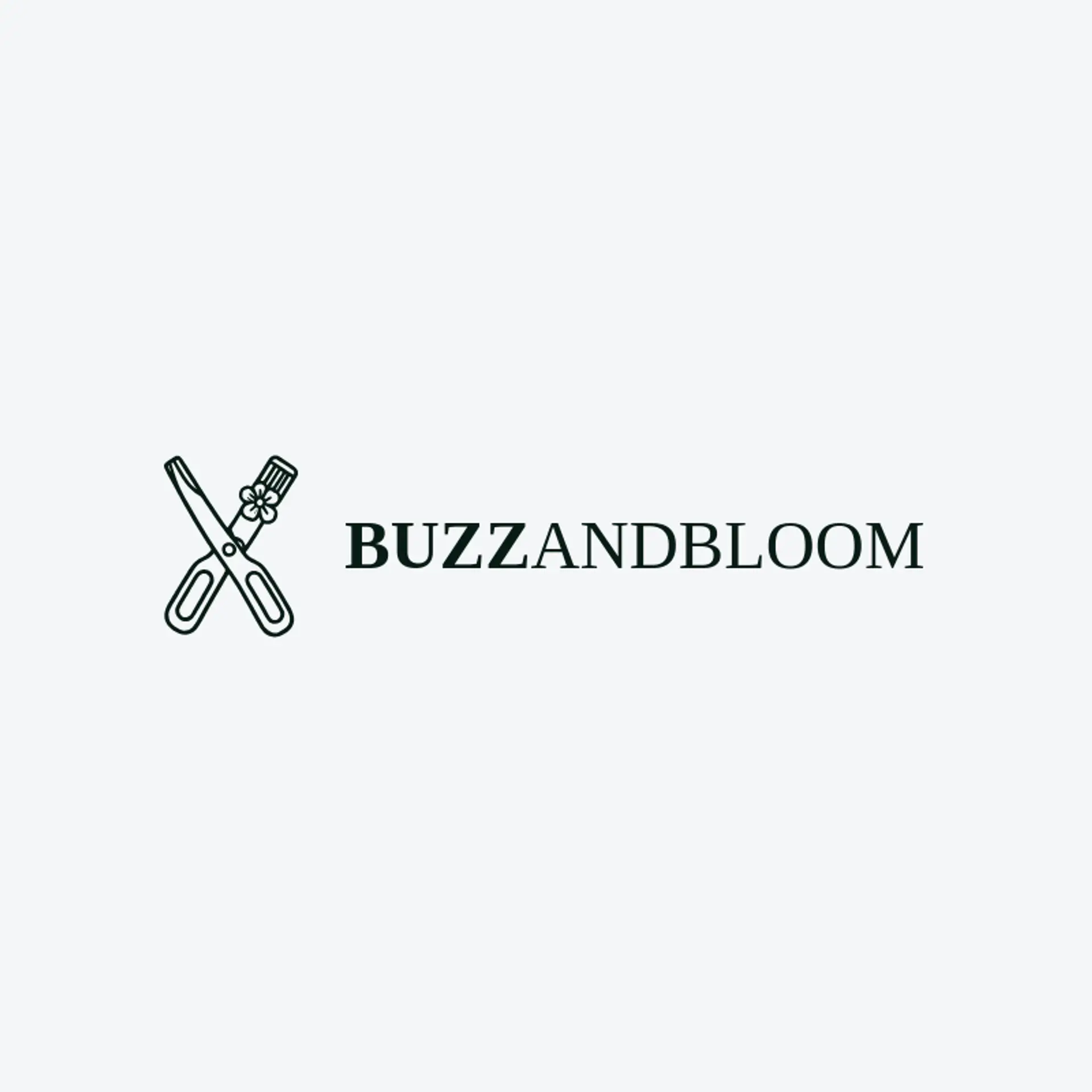 Buzz And Bloom logo for barbershop