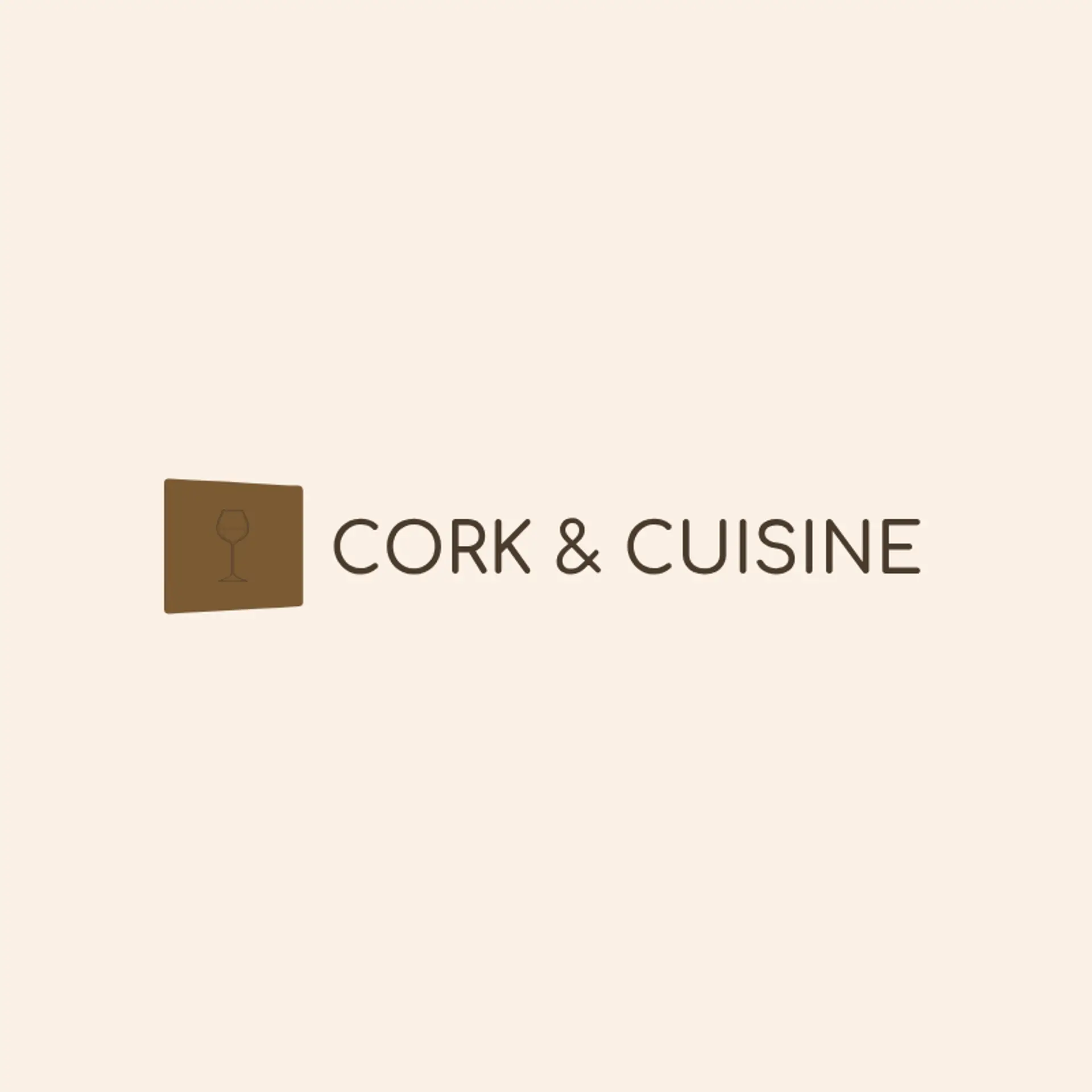 Cork & Cuisine logo for bar restaurant