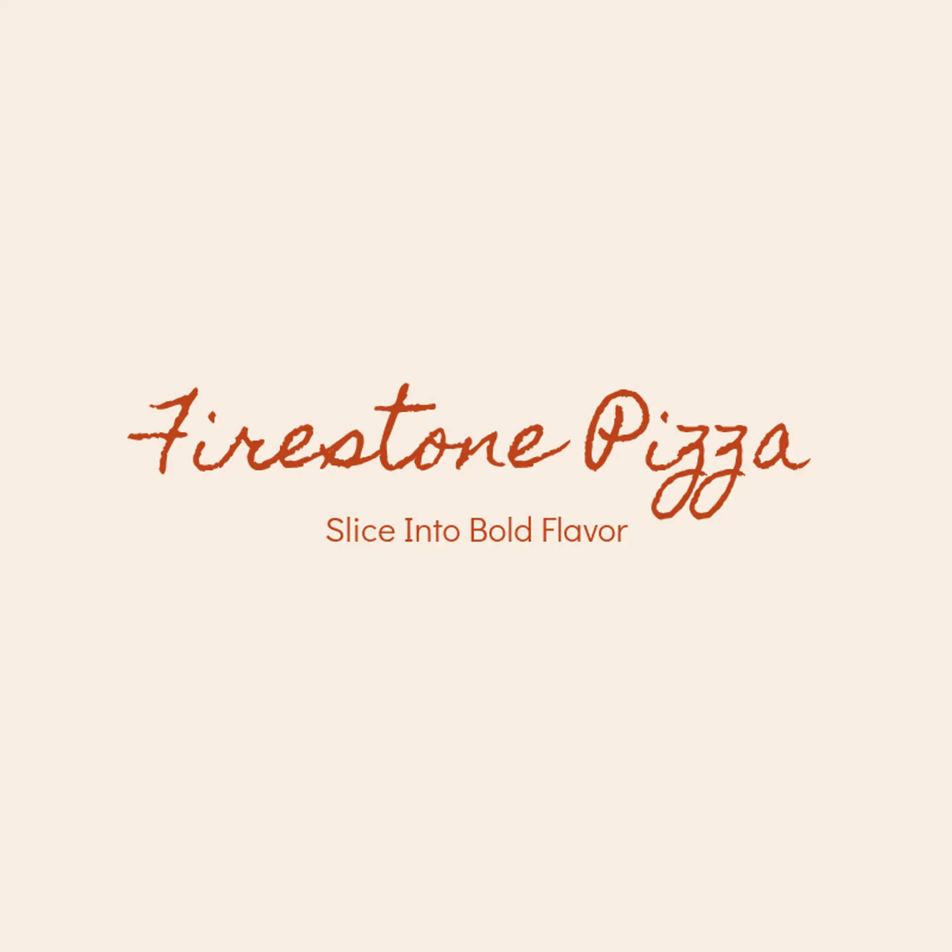 Firestone Pizza logo for pizza restaurant