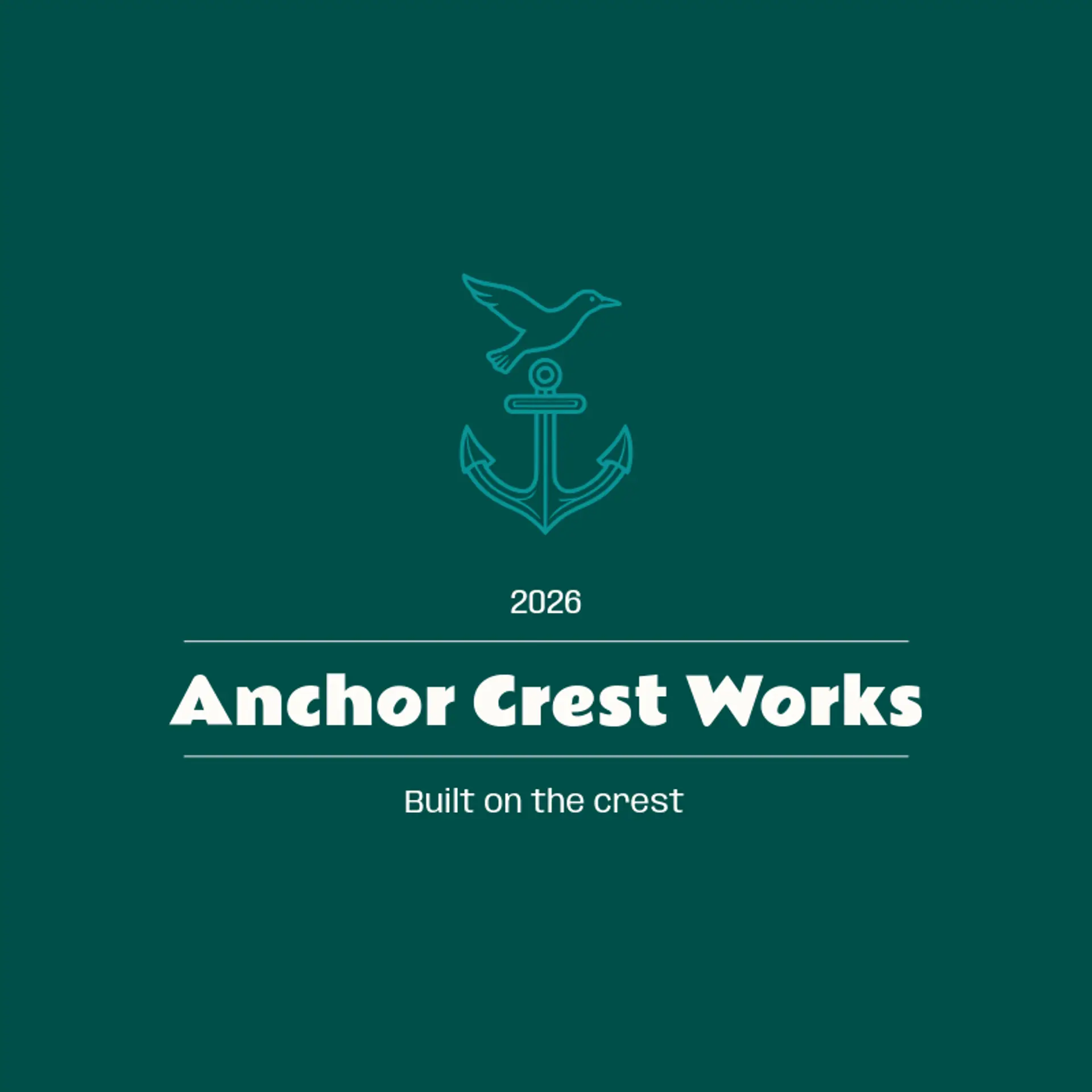 Anchor Crest Works logo for anchor