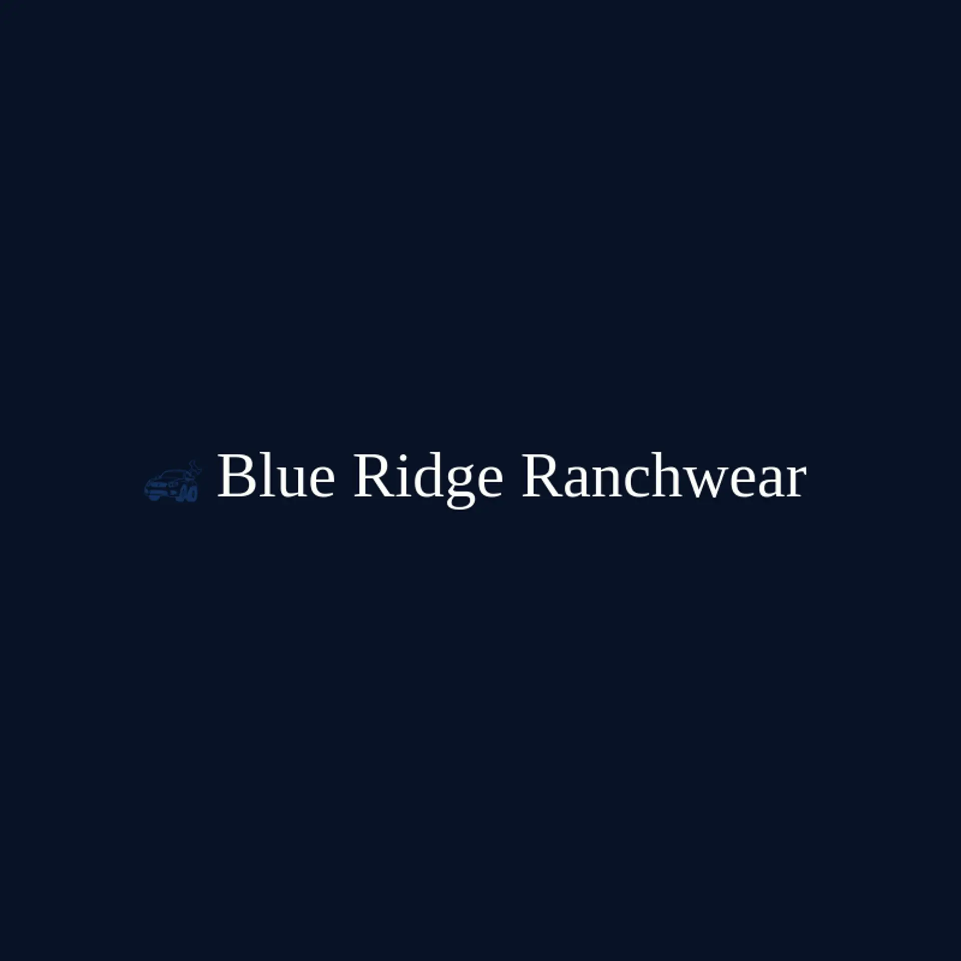 Blue Ridge Ranchwear logo for wrangler