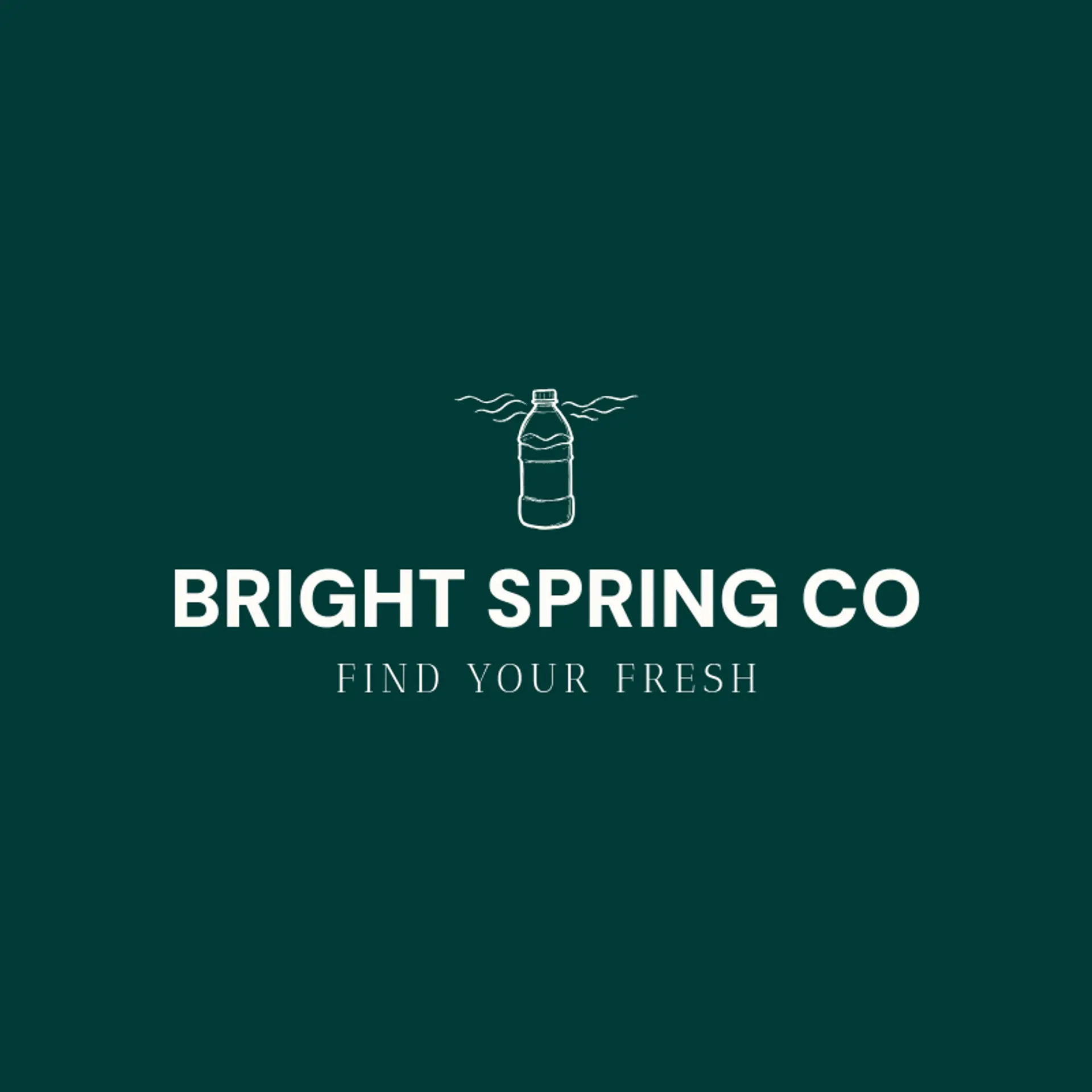 Bright Spring Co logo for water bottle