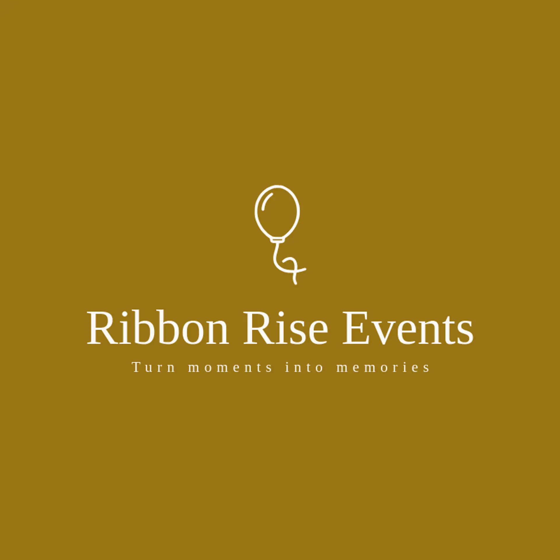 Ribbon Rise Events logo for balloon