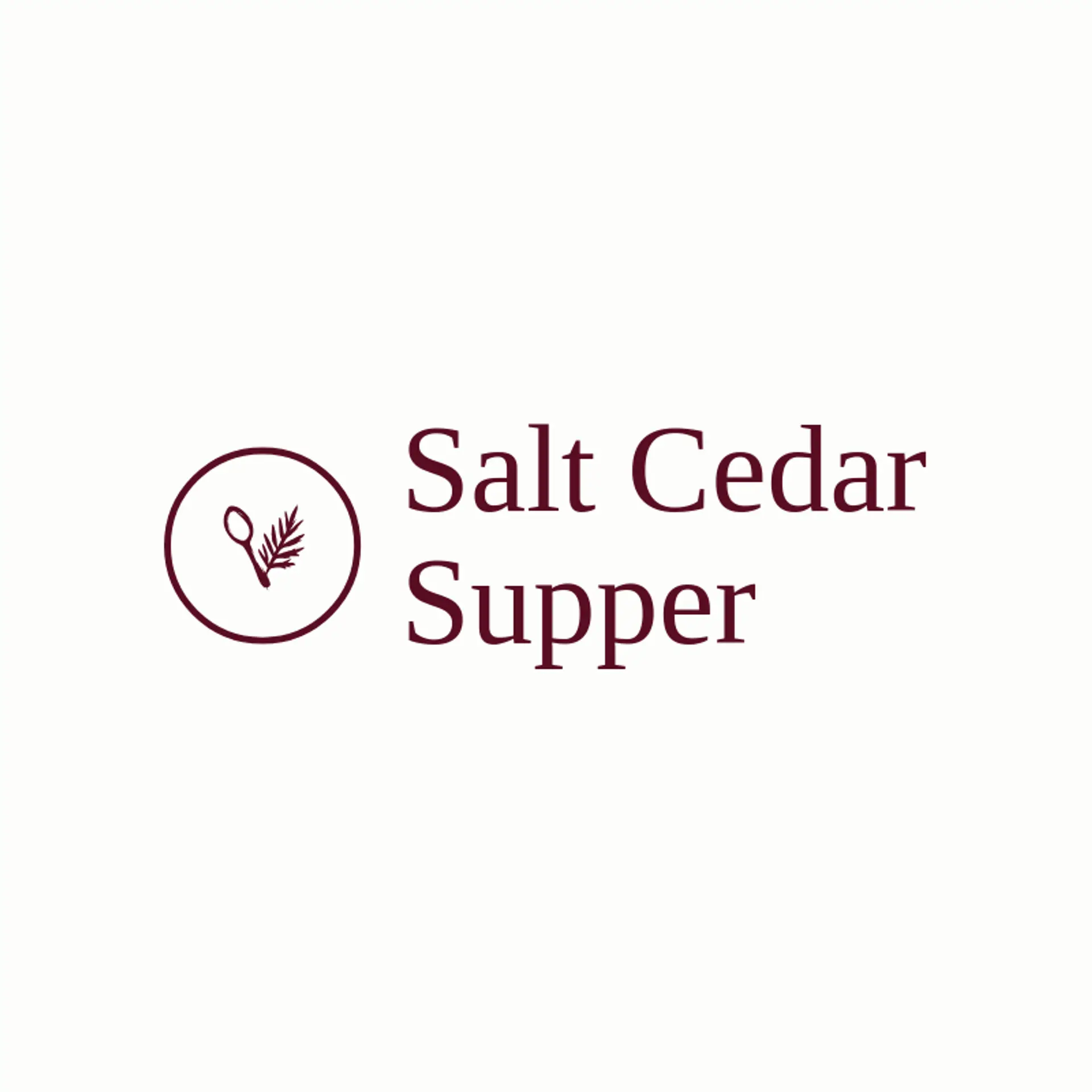 Salt Cedar Supper logo for spoon