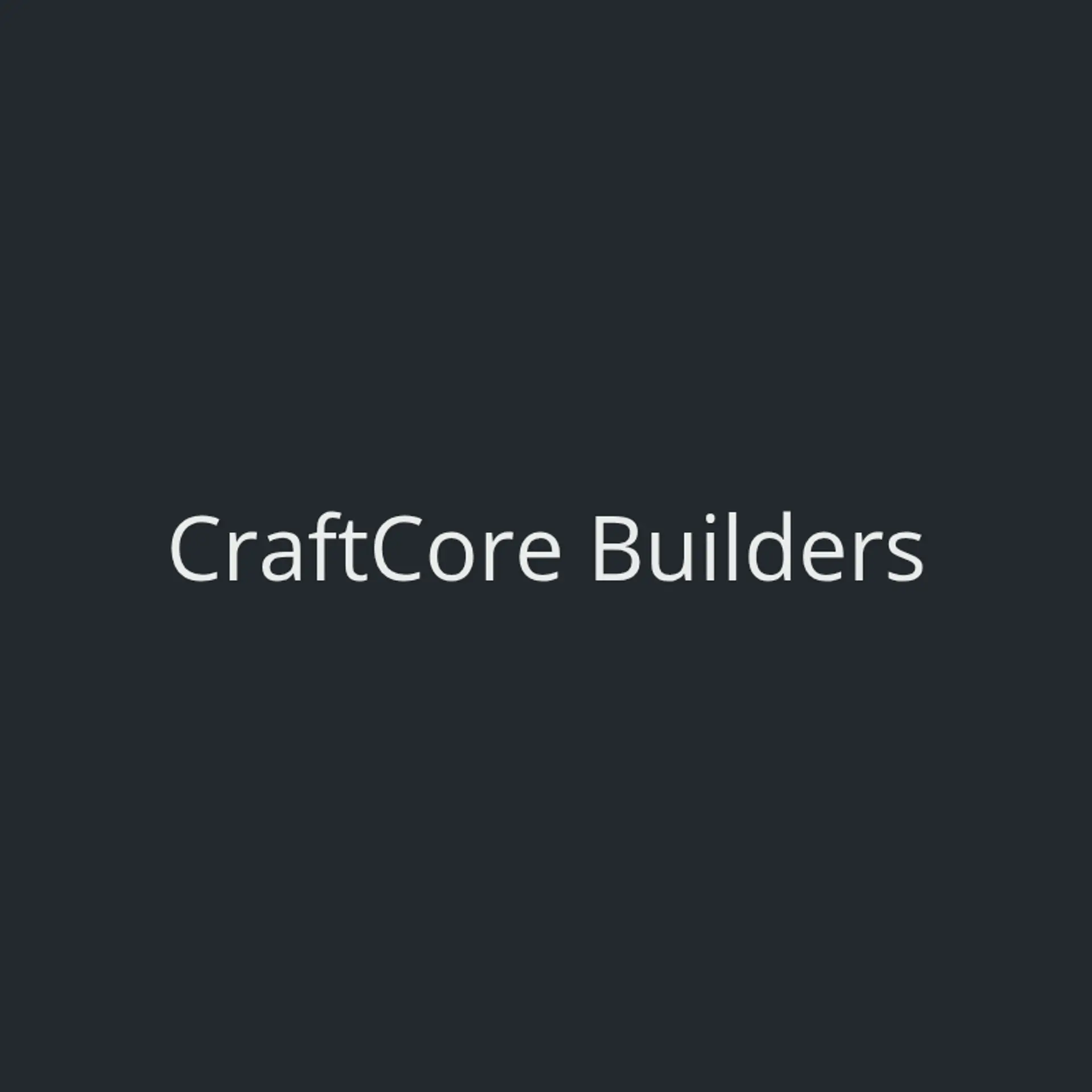 CraftCore Builders logo for general construction