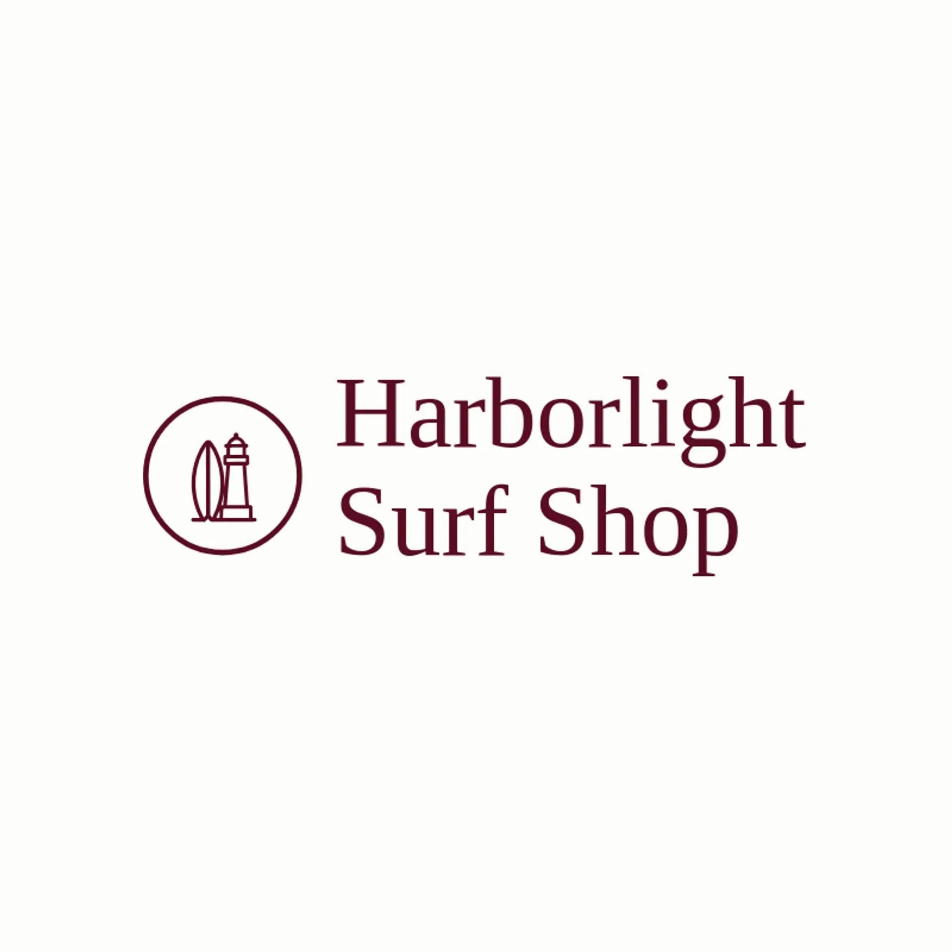 Harborlight Surf Shop logo for surfboard