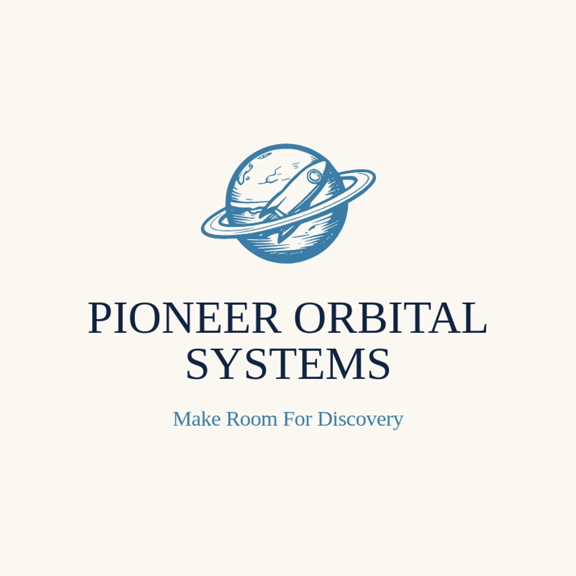 Pioneer Orbital Systems logo for aerospace