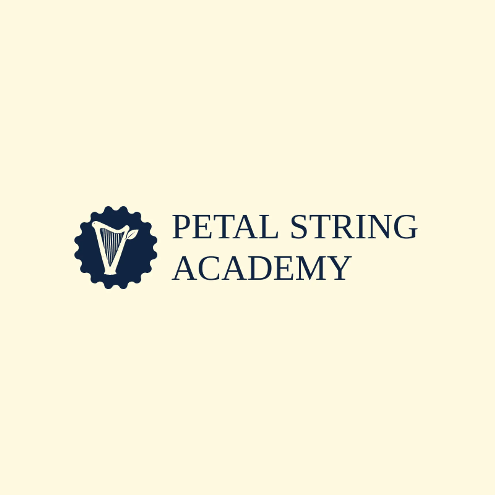 Petal String Academy logo for harp