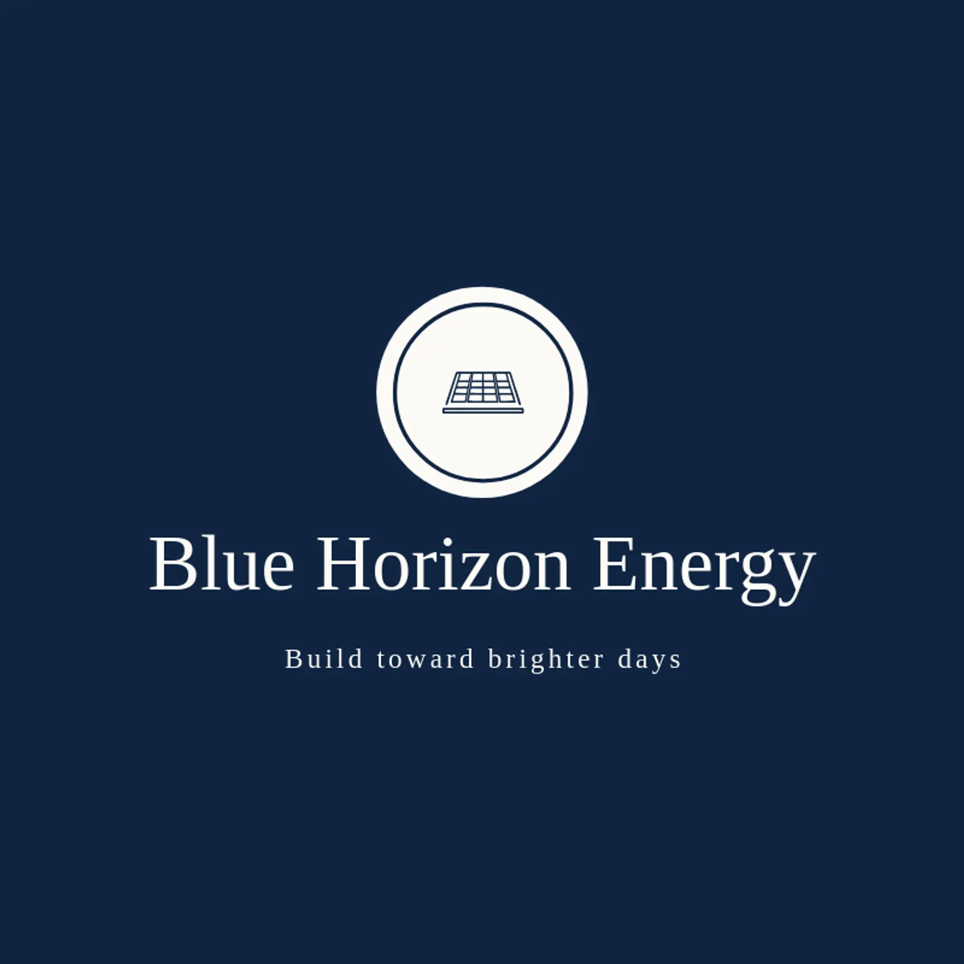 Blue Horizon Energy logo for solar panel