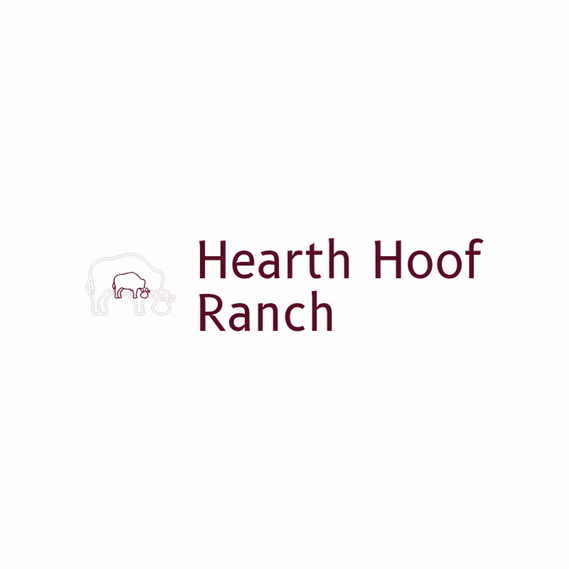 Hearth Hoof Ranch logo for buffalo