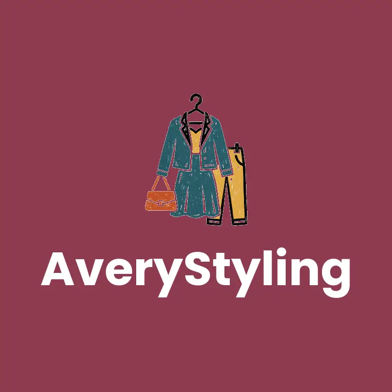 Outfit on a hanger stylist logo in a linocut style