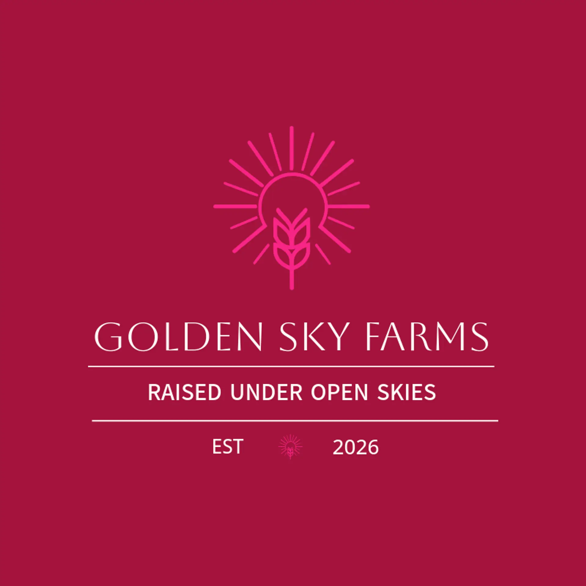 Golden Sky Farms logo for dairy farm