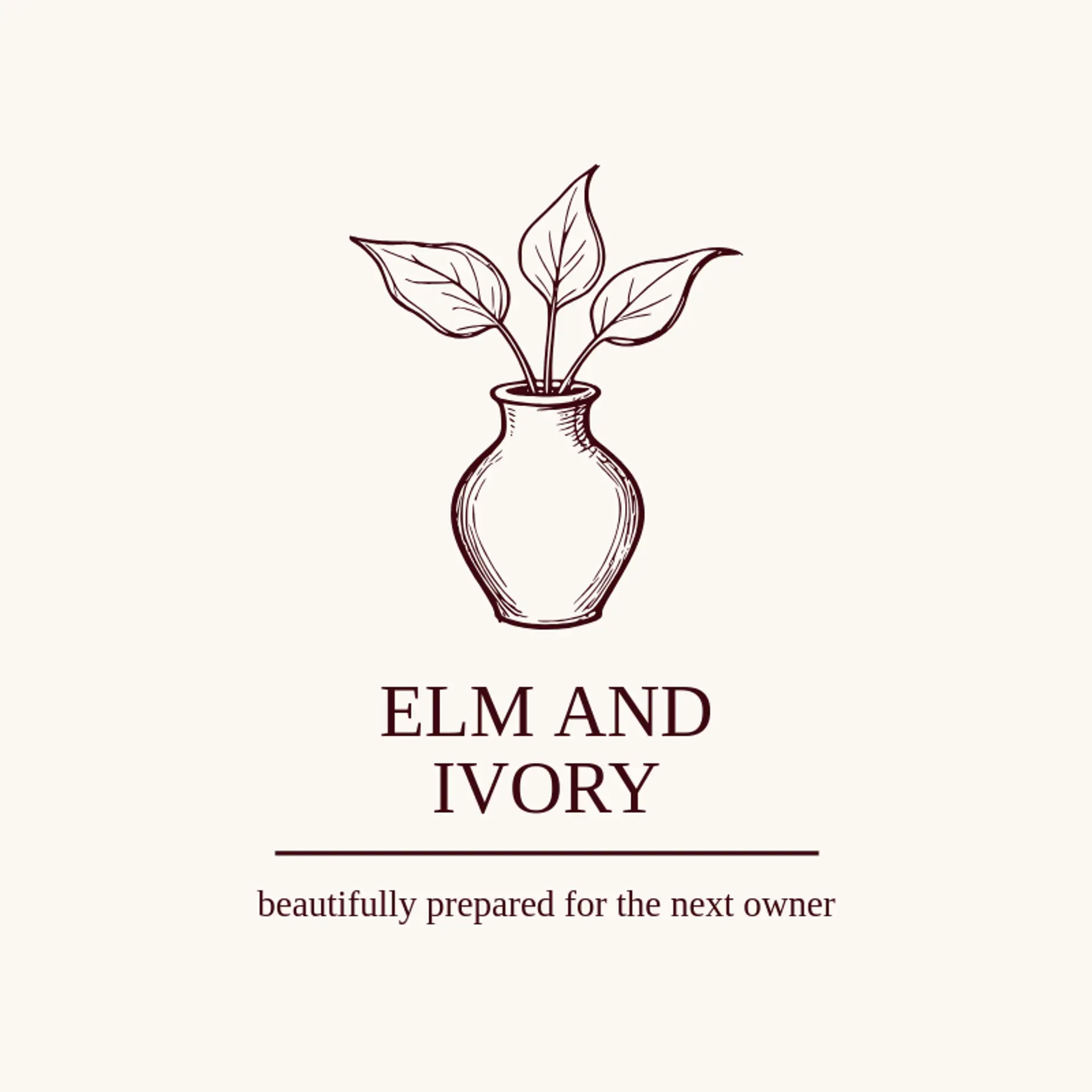 Elm And Ivory logo for home staging