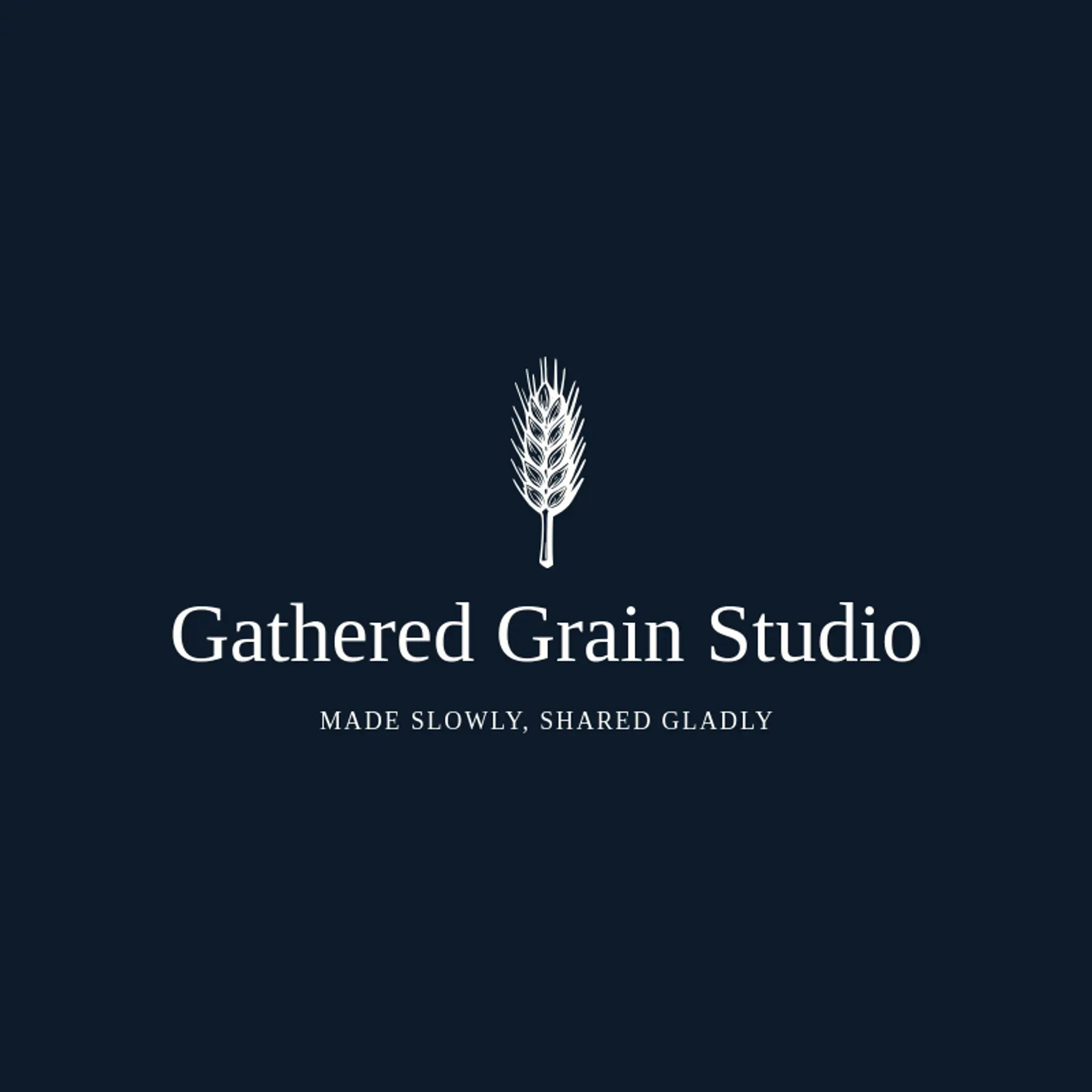 Gathered Grain Studio logo for artisan