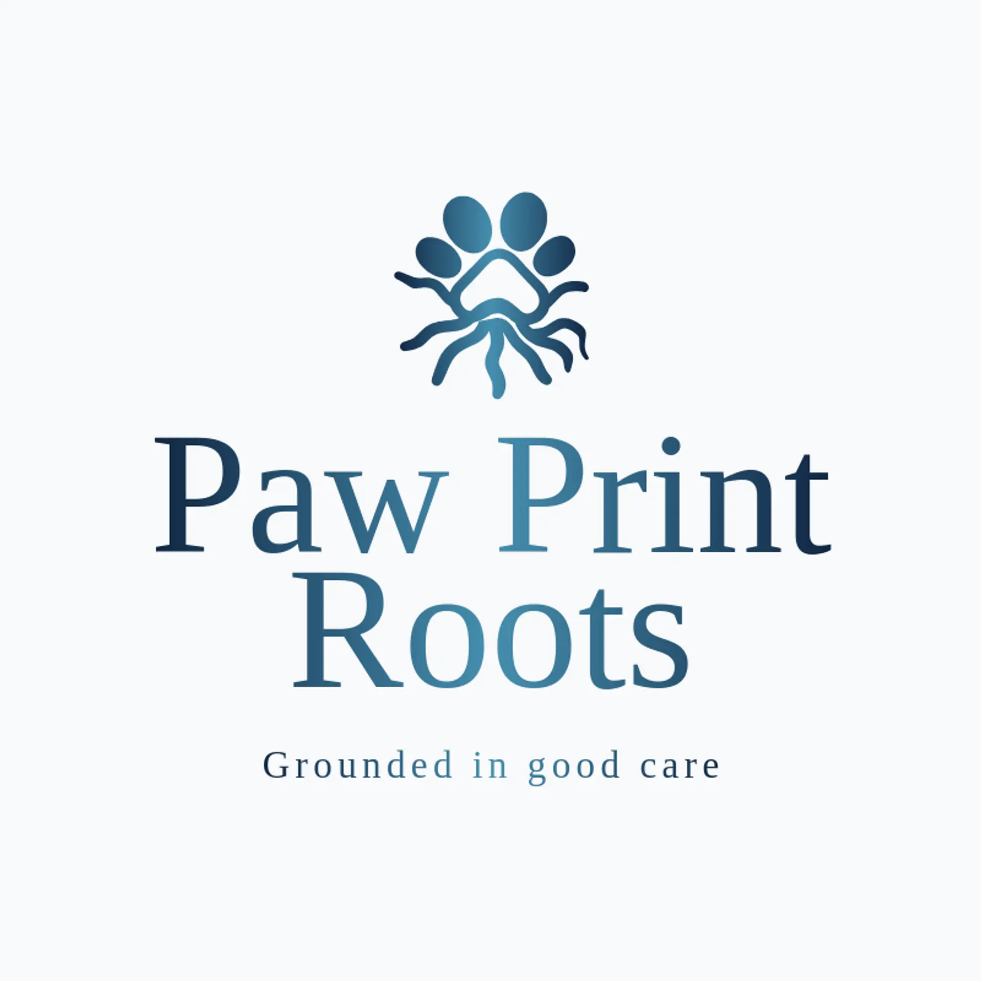 Paw Print Roots logo for paw print