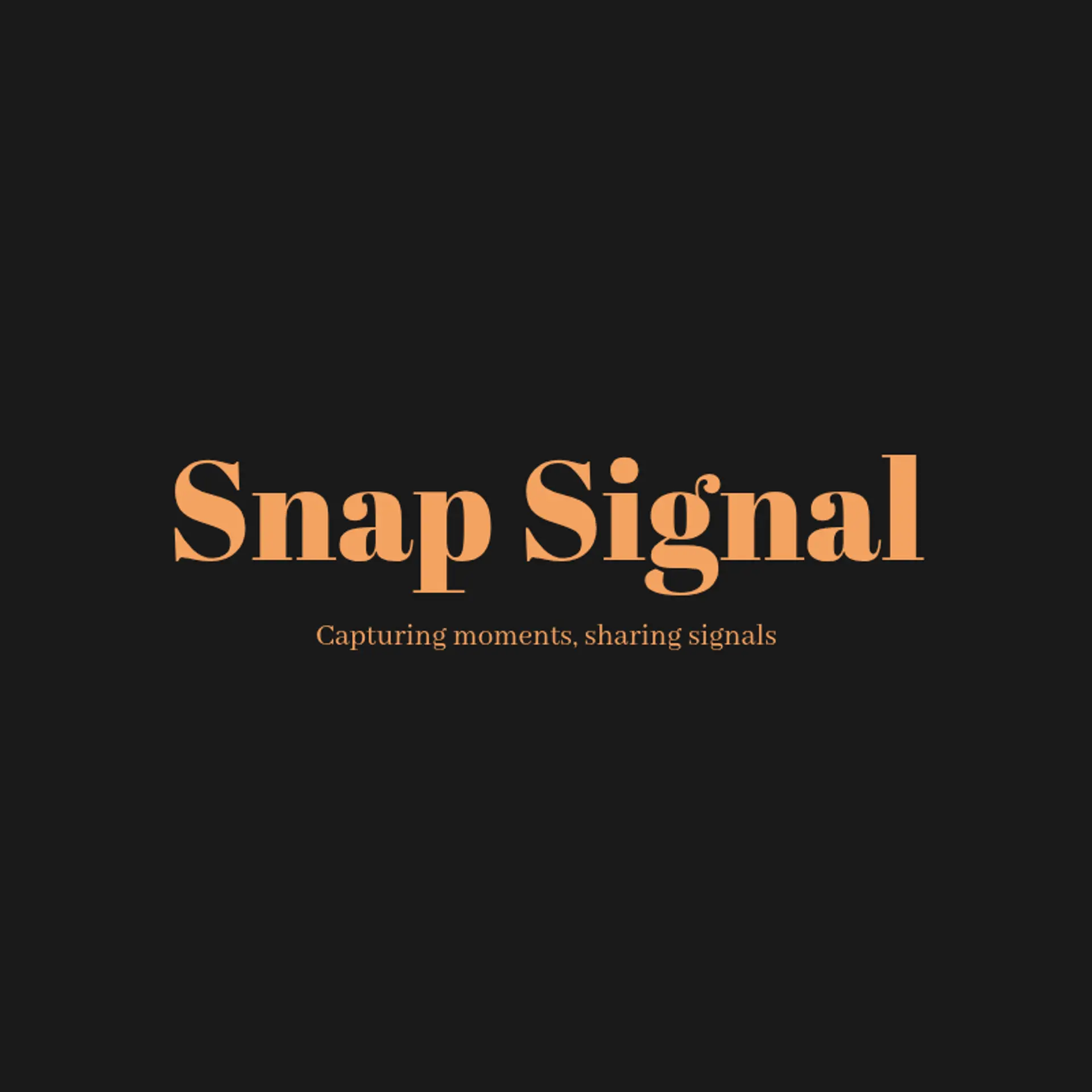 Snap Signal logo for cool photography