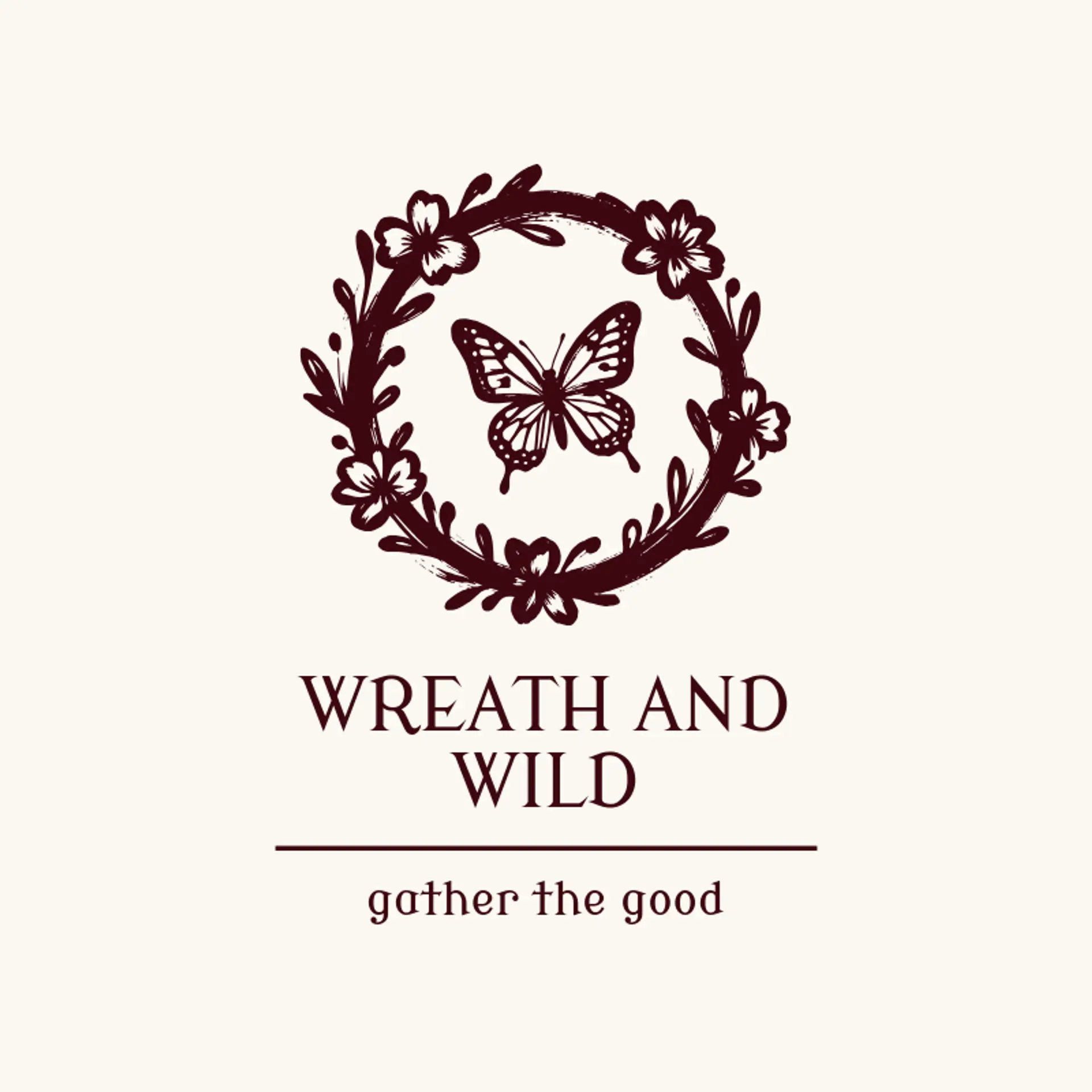 Wreath And Wild logo for flower