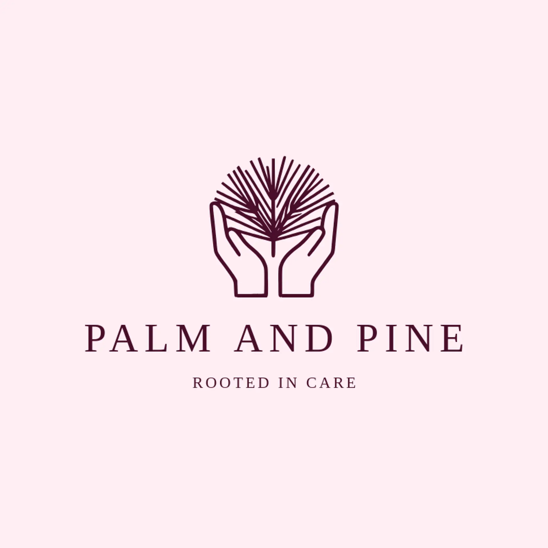 Palm And Pine logo for hands