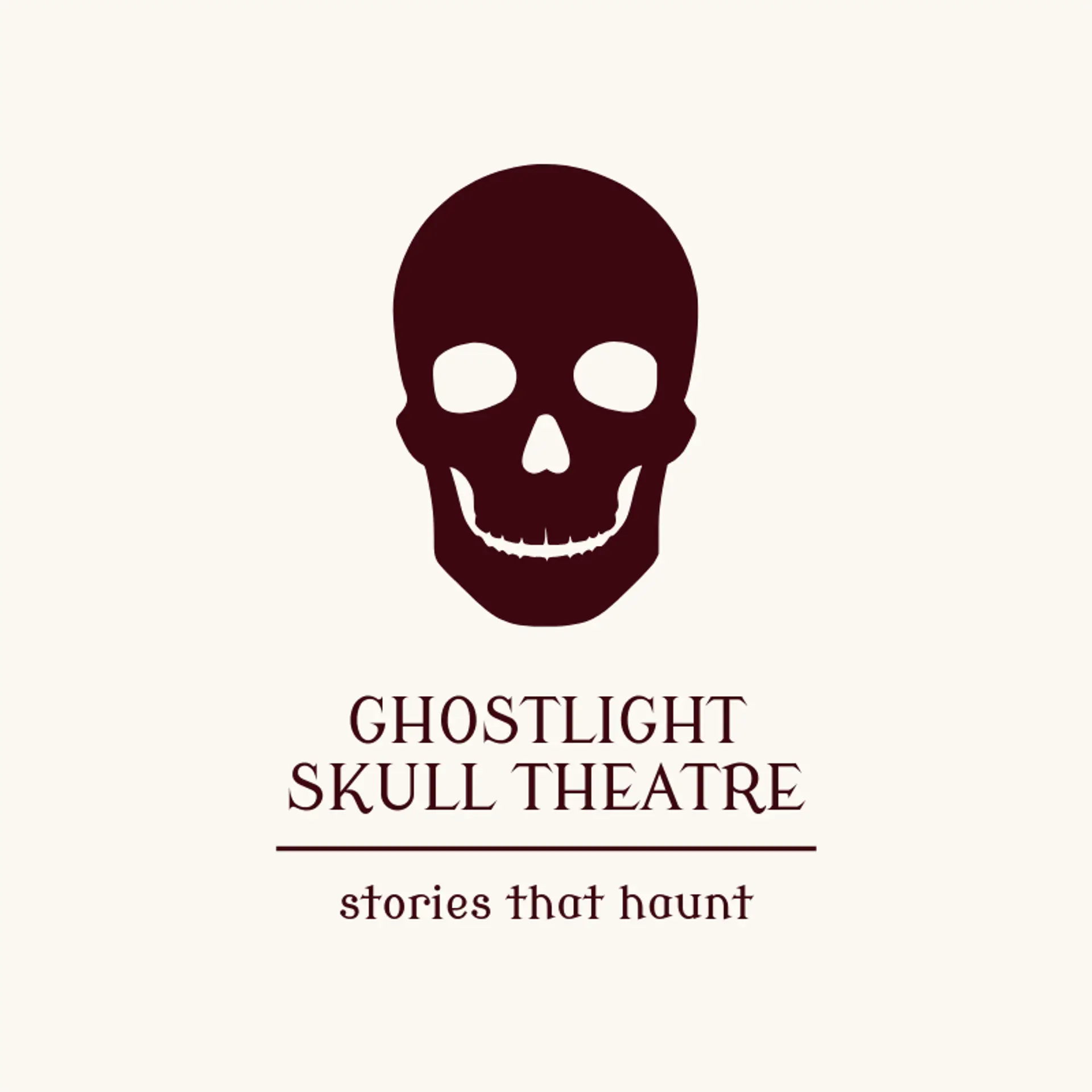 Ghostlight Skull Theatre logo for skull