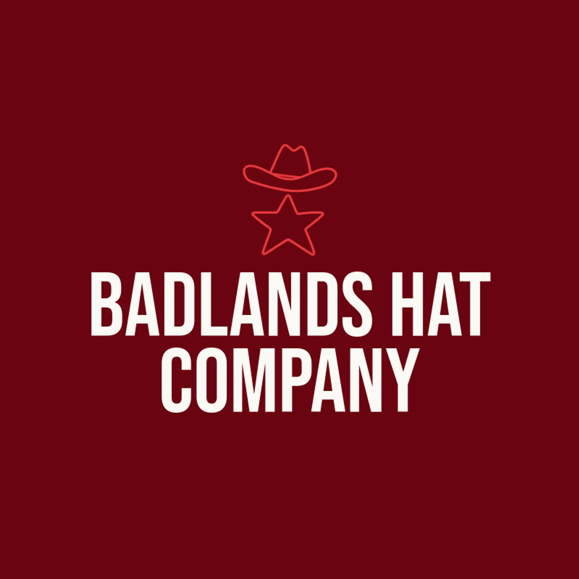 Badlands Hat Company logo for cowboy hat