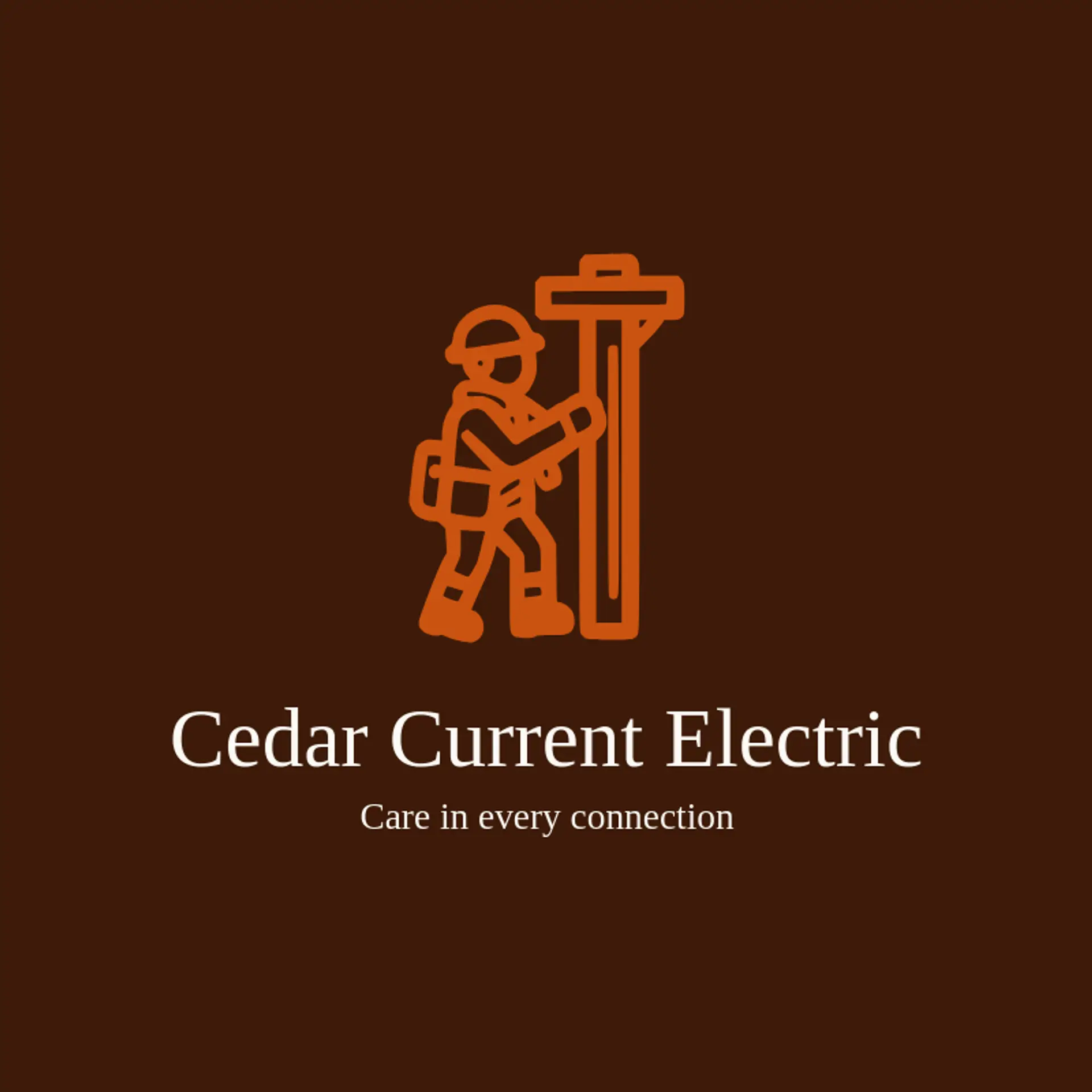 Cedar Current Electric logo for lineman