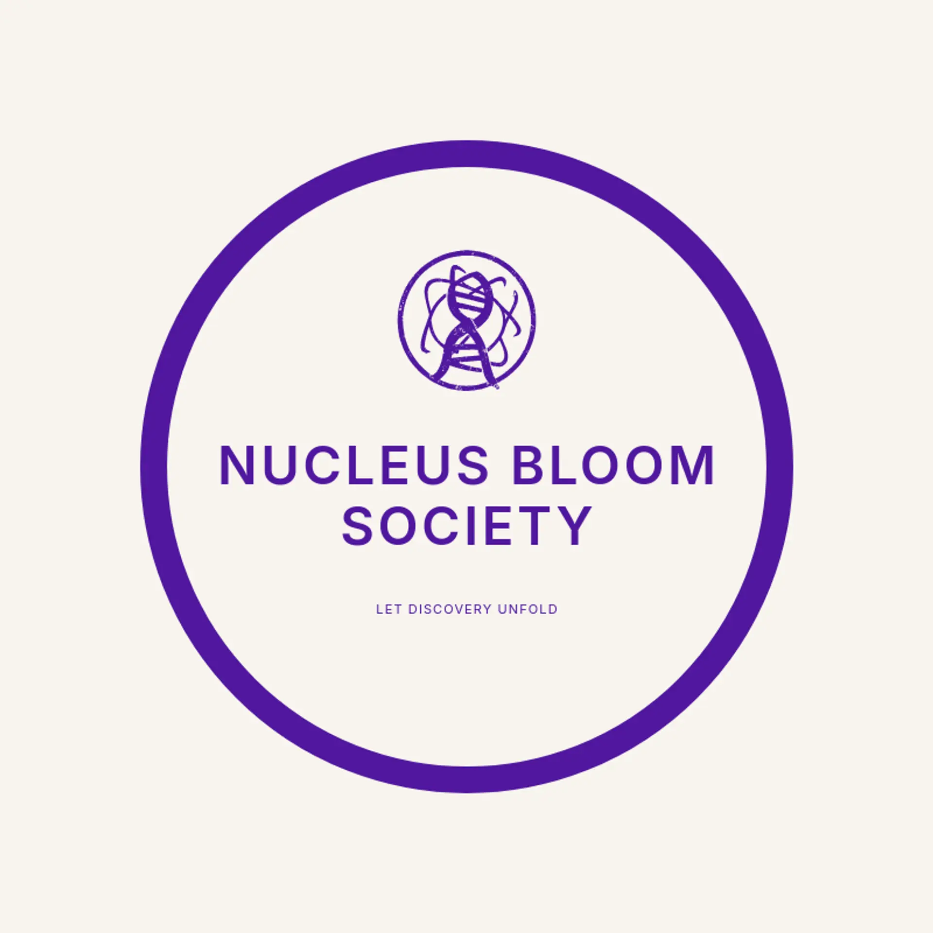 Nucleus Bloom Society logo for atom