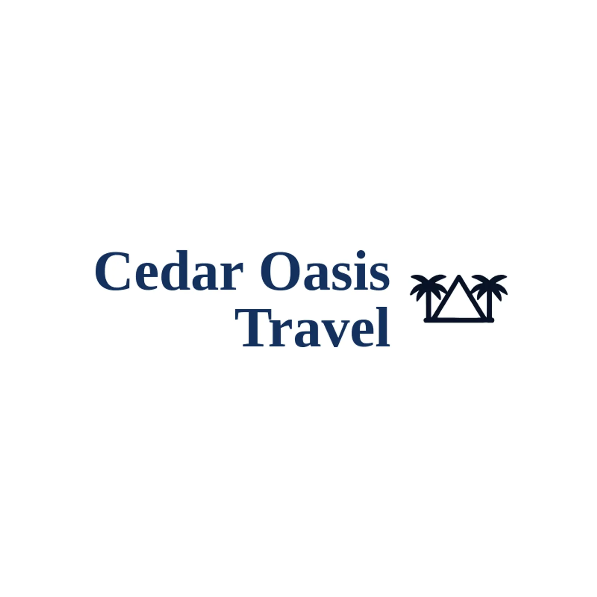 Cedar Oasis Travel logo for pyramid