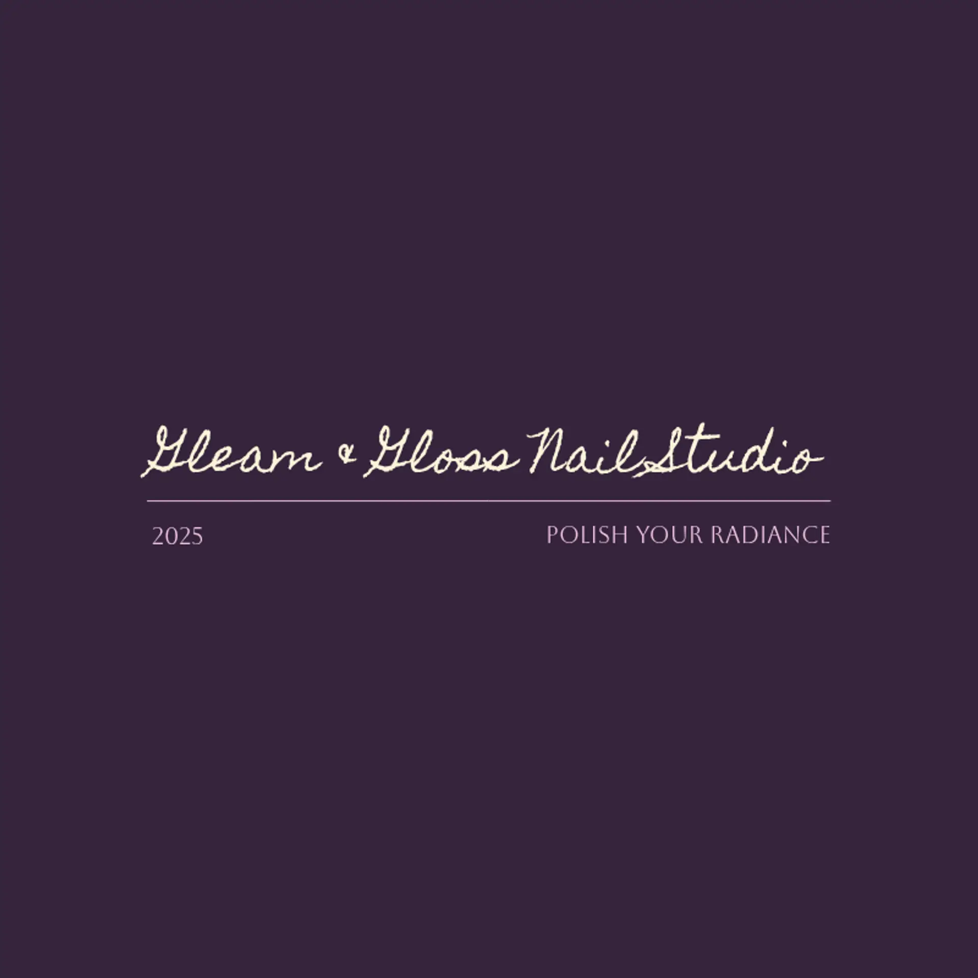Gleam & Gloss Nail Studio logo for nail salon