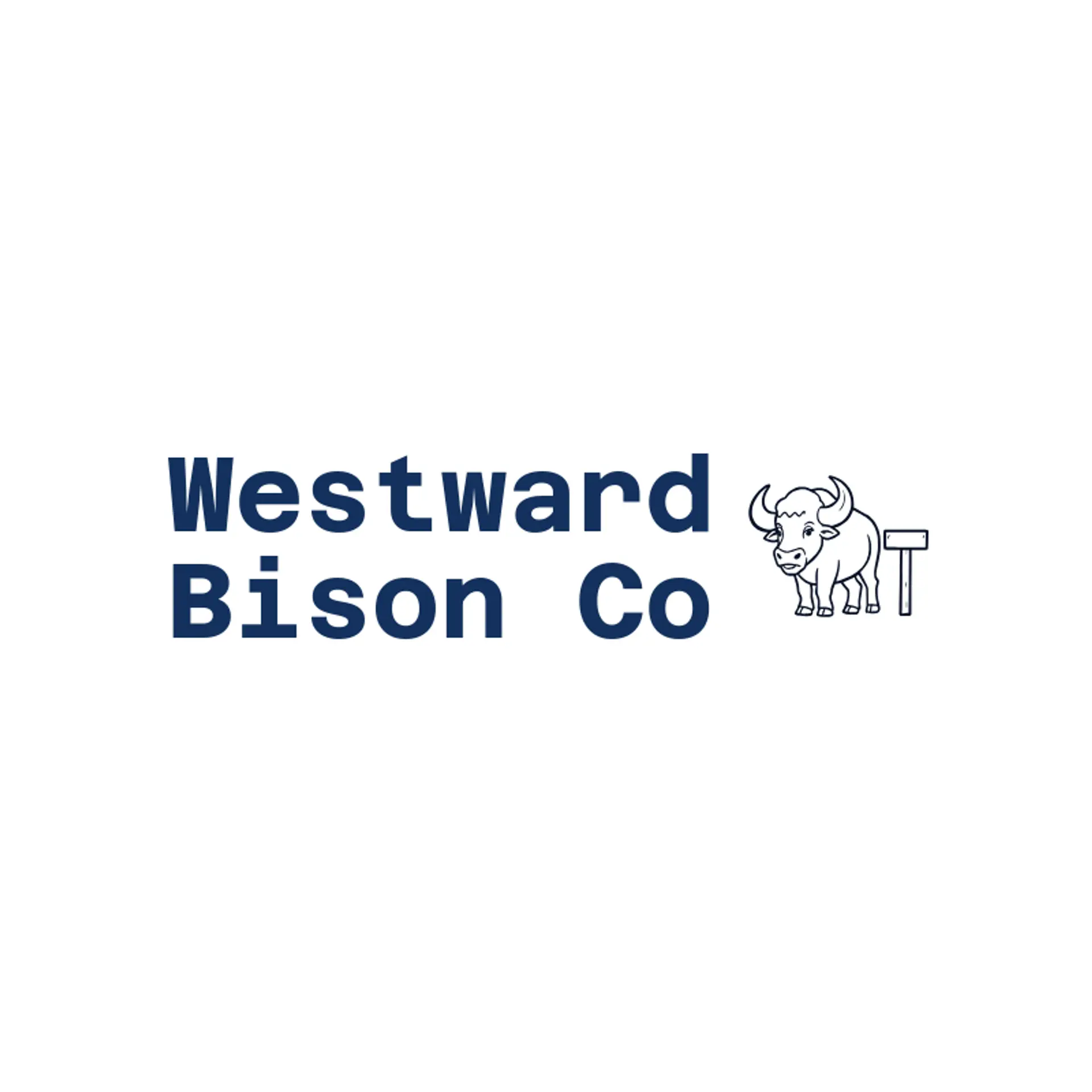 Westward Bison Co logo for bison