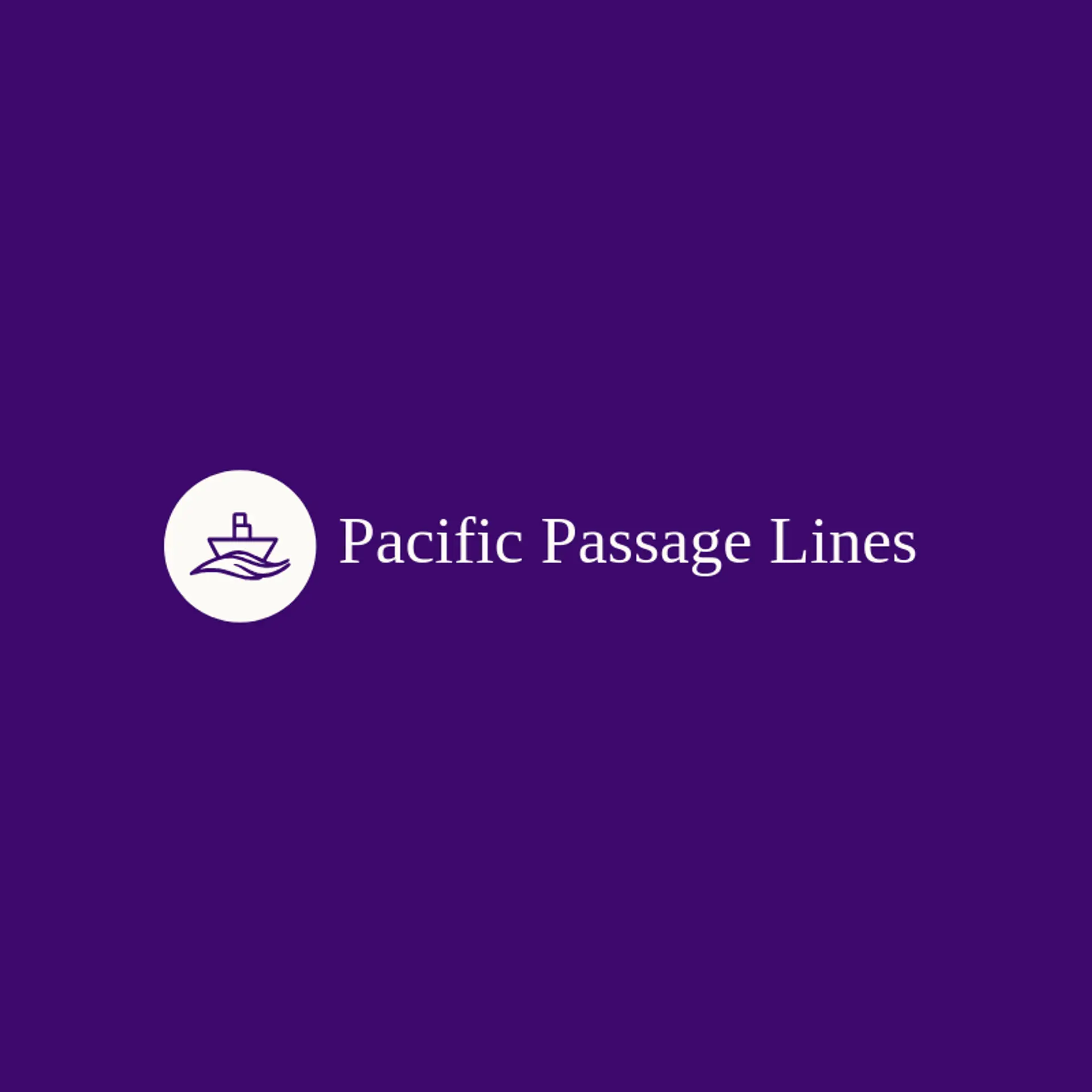Pacific Passage Lines logo for ship