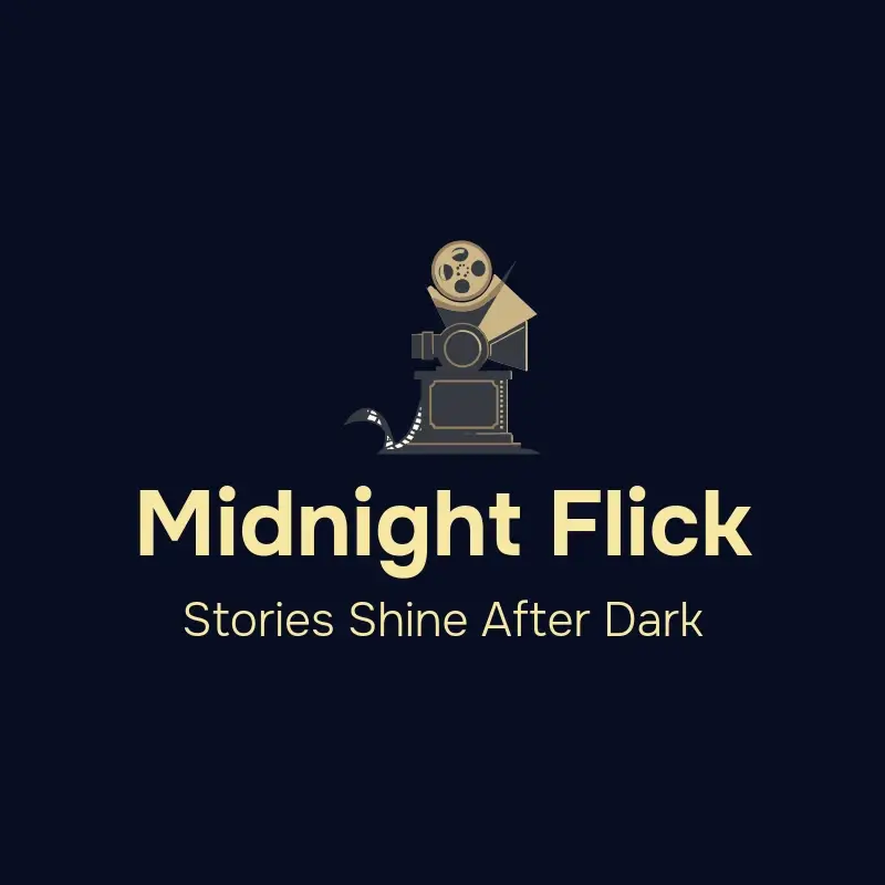 The movie name Midnight Flick as a branded logo with a color icon