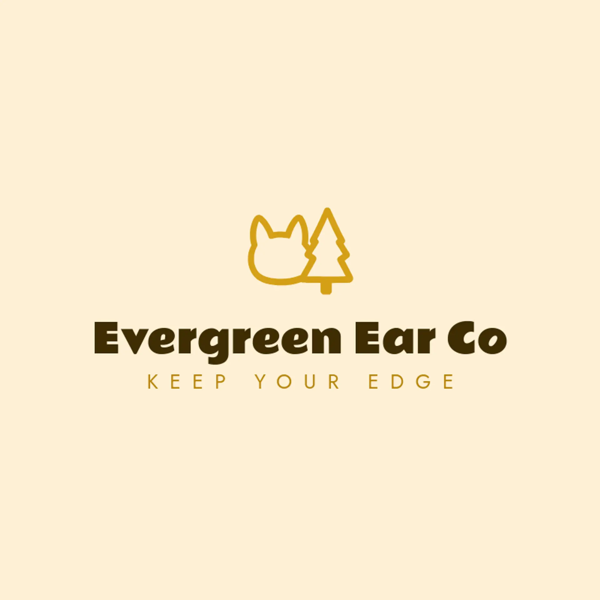 Evergreen Ear Co logo for wolf