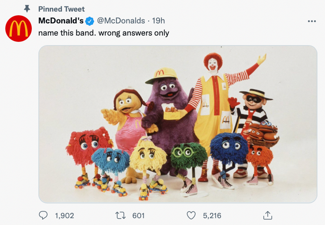 McDonald's Twitter account
